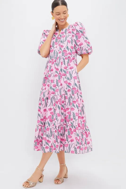 Pink Amaryllis Floral Cisco Maxi Dress sold by Tuckernuck