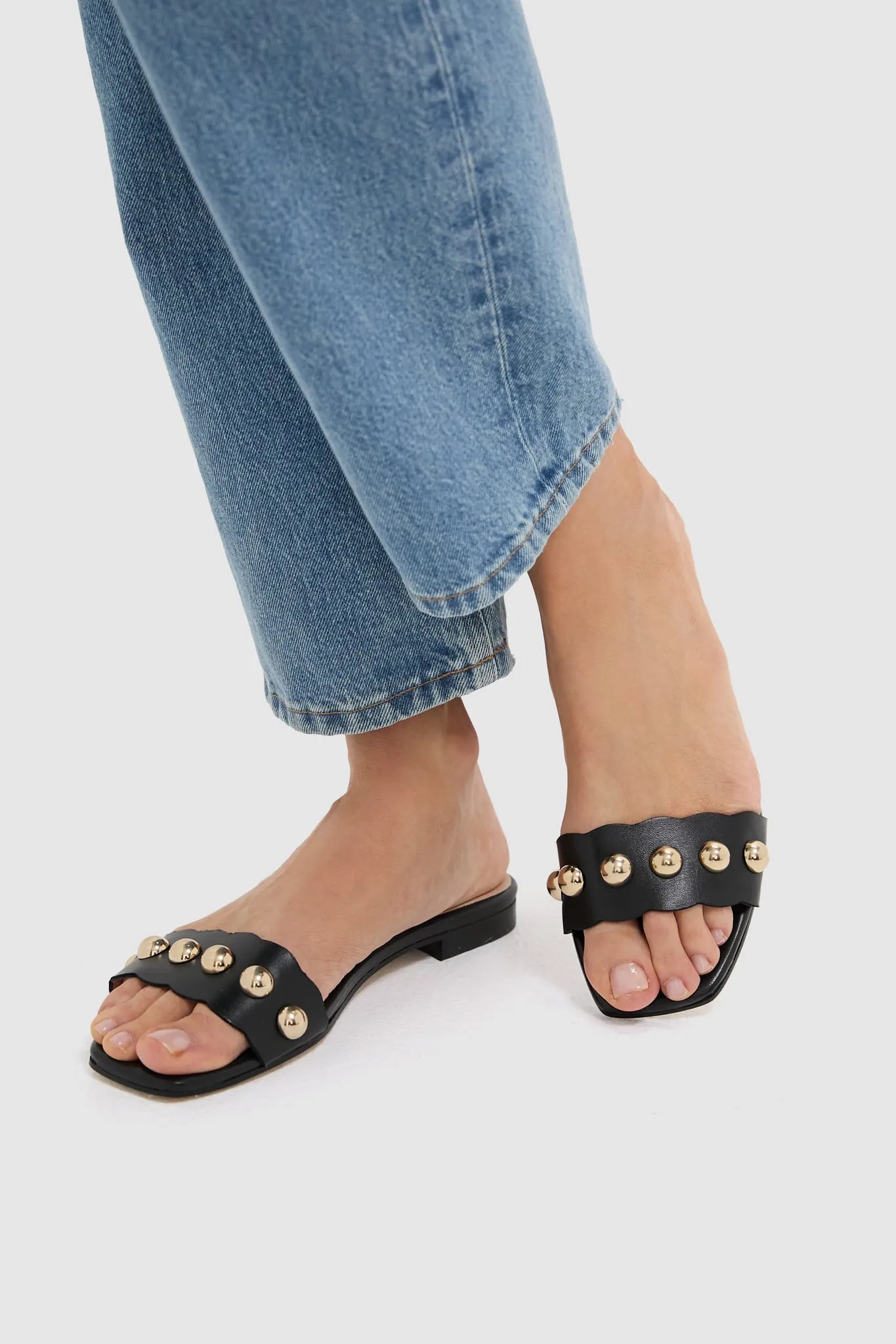 Black Leather Brooke Sandals sold by Tuckernuck product image thumbnail 2