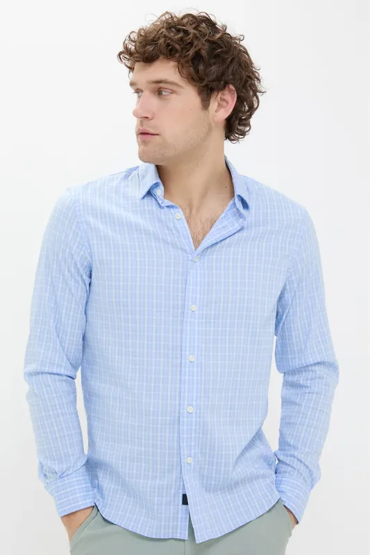 Sky Shore Plaid Movement Shirt sold by Tuckernuck