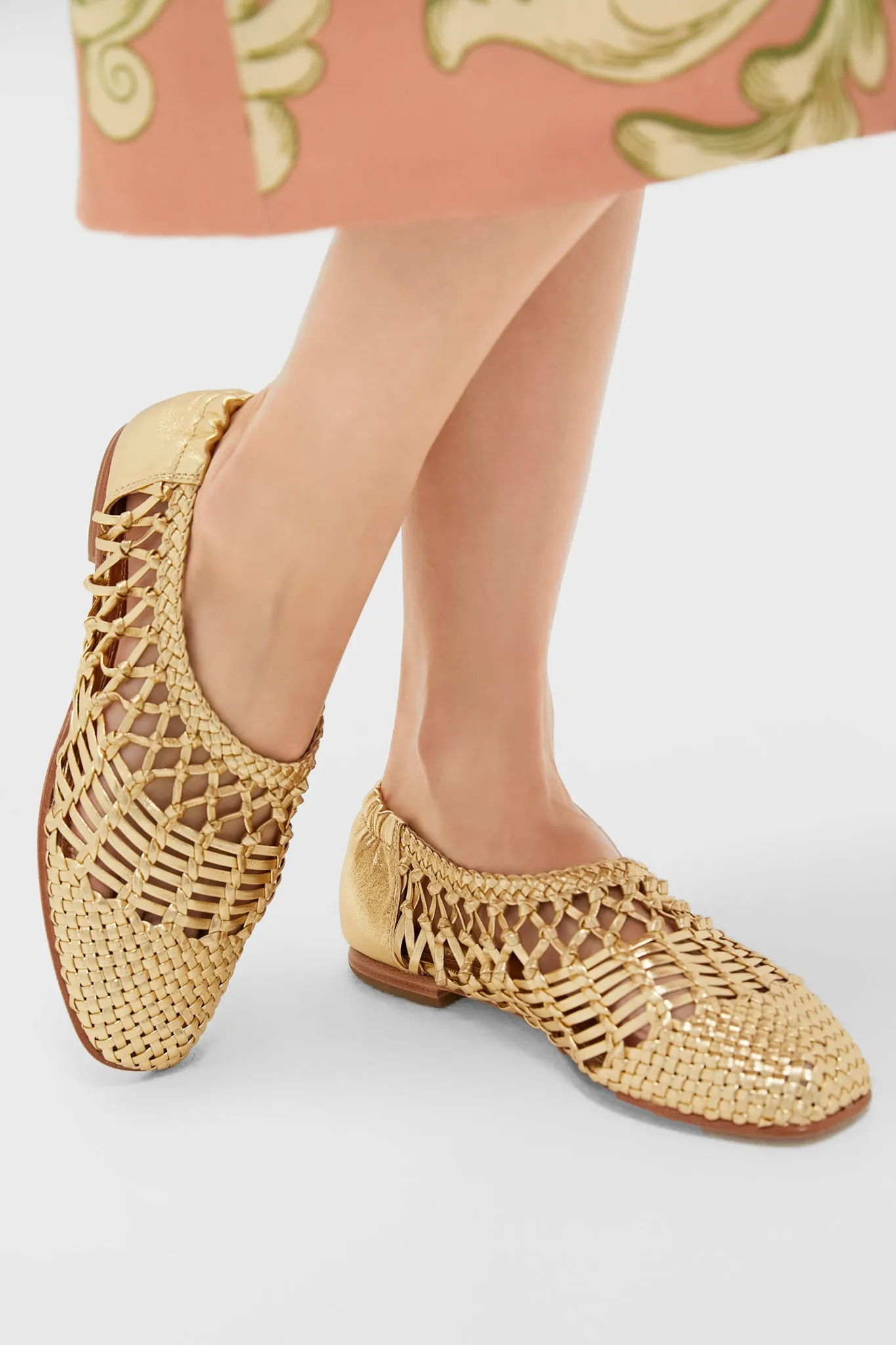 Gold Open Weave Ballet Flats sold by Tuckernuck product image thumbnail 2