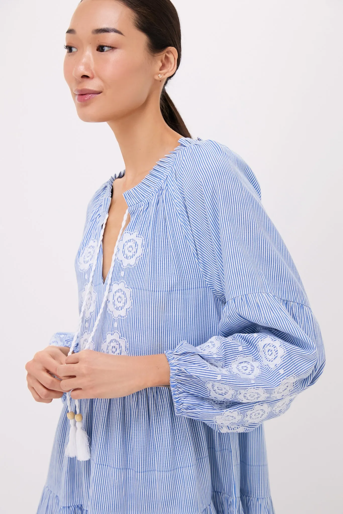 Embroidered Nautical Stripe Sea Breeze Coverup sold by Tuckernuck product image thumbnail 5