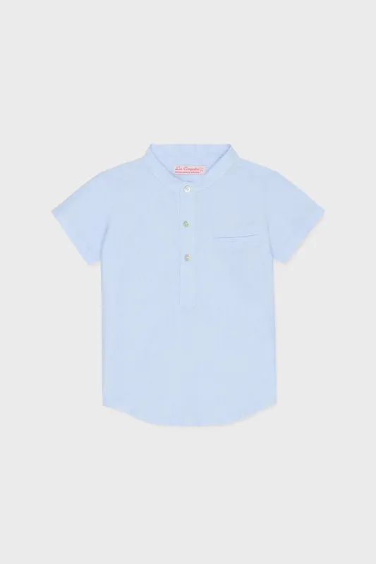 Blue Stripe Arcos Linen Mix Short Sleeve Shirt sold by Tuckernuck