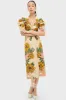 Delicate Flower Arabesques Short Sleeve Midi Dress sold by Tuckernuck