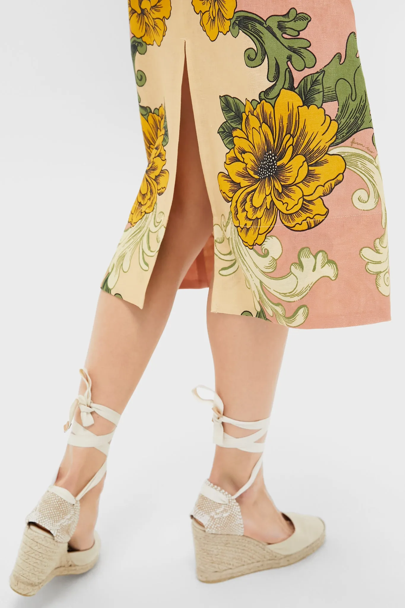Delicate Flower Arabesques Short Sleeve Midi Dress sold by Tuckernuck product image thumbnail 5
