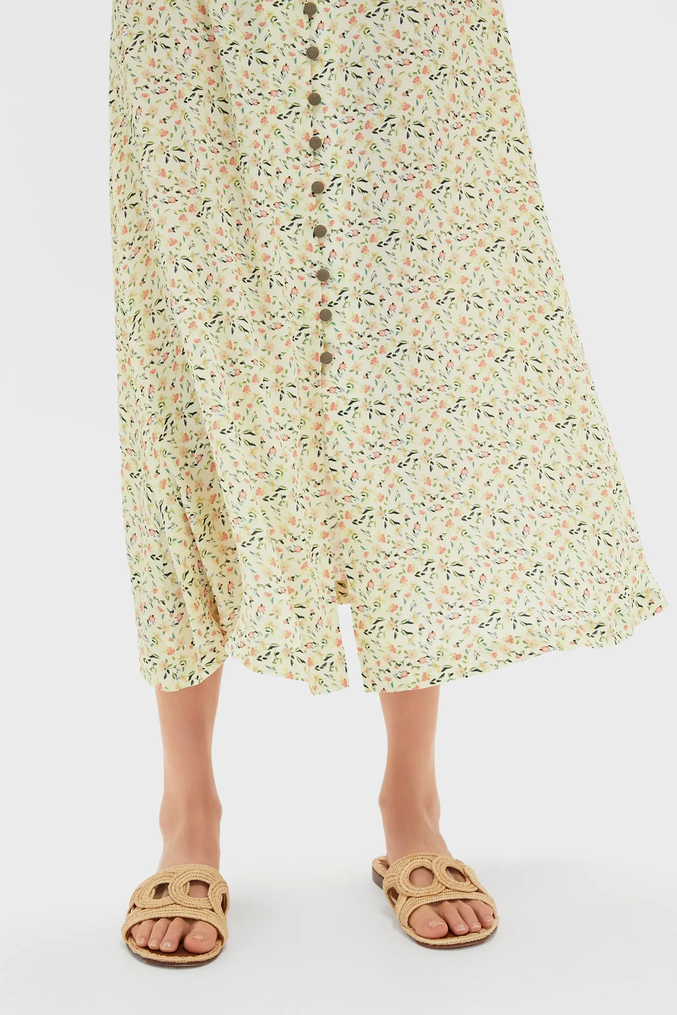 Butter Yellow Flowers Lucyia Antique Dress sold by Tuckernuck product image thumbnail 5