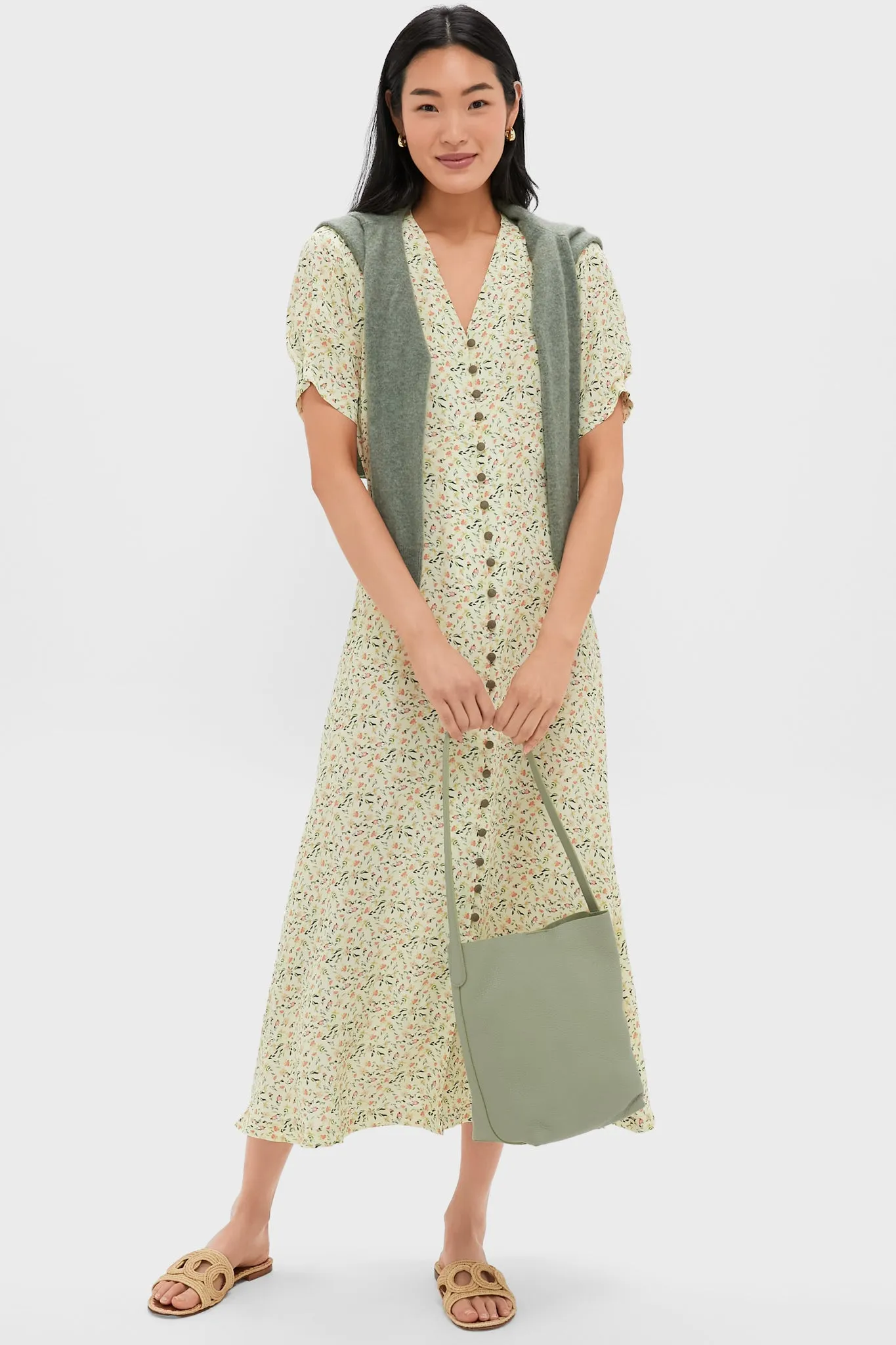 Butter Yellow Flowers Lucyia Antique Dress sold by Tuckernuck product image thumbnail 2