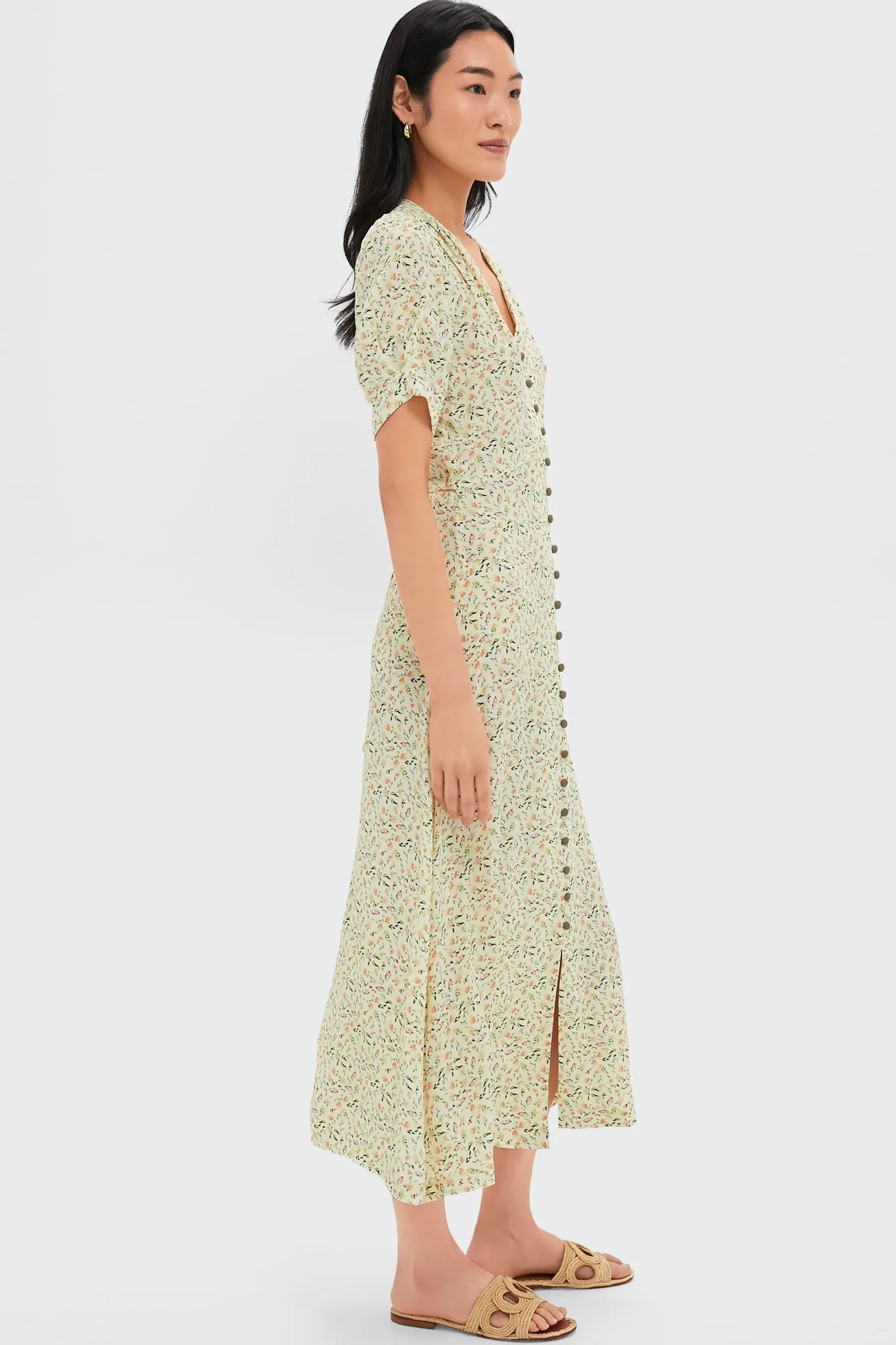 Butter Yellow Flowers Lucyia Antique Dress sold by Tuckernuck product image thumbnail 3