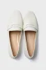 White Pebbled Rowan Leather Loafers sold by Tuckernuck