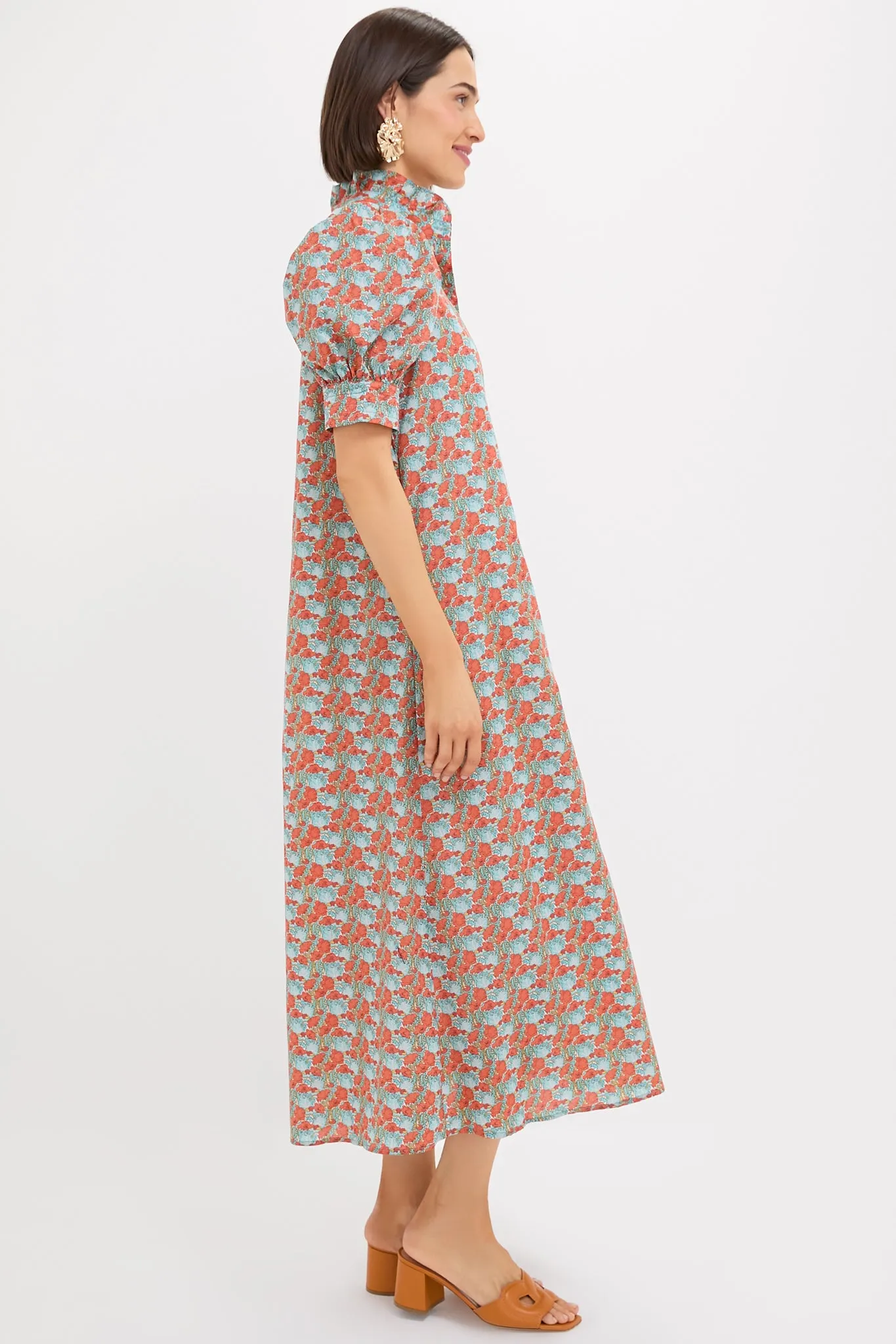 Orange & Blue Floral Louisa Maxi Dress sold by Tuckernuck product image thumbnail 4