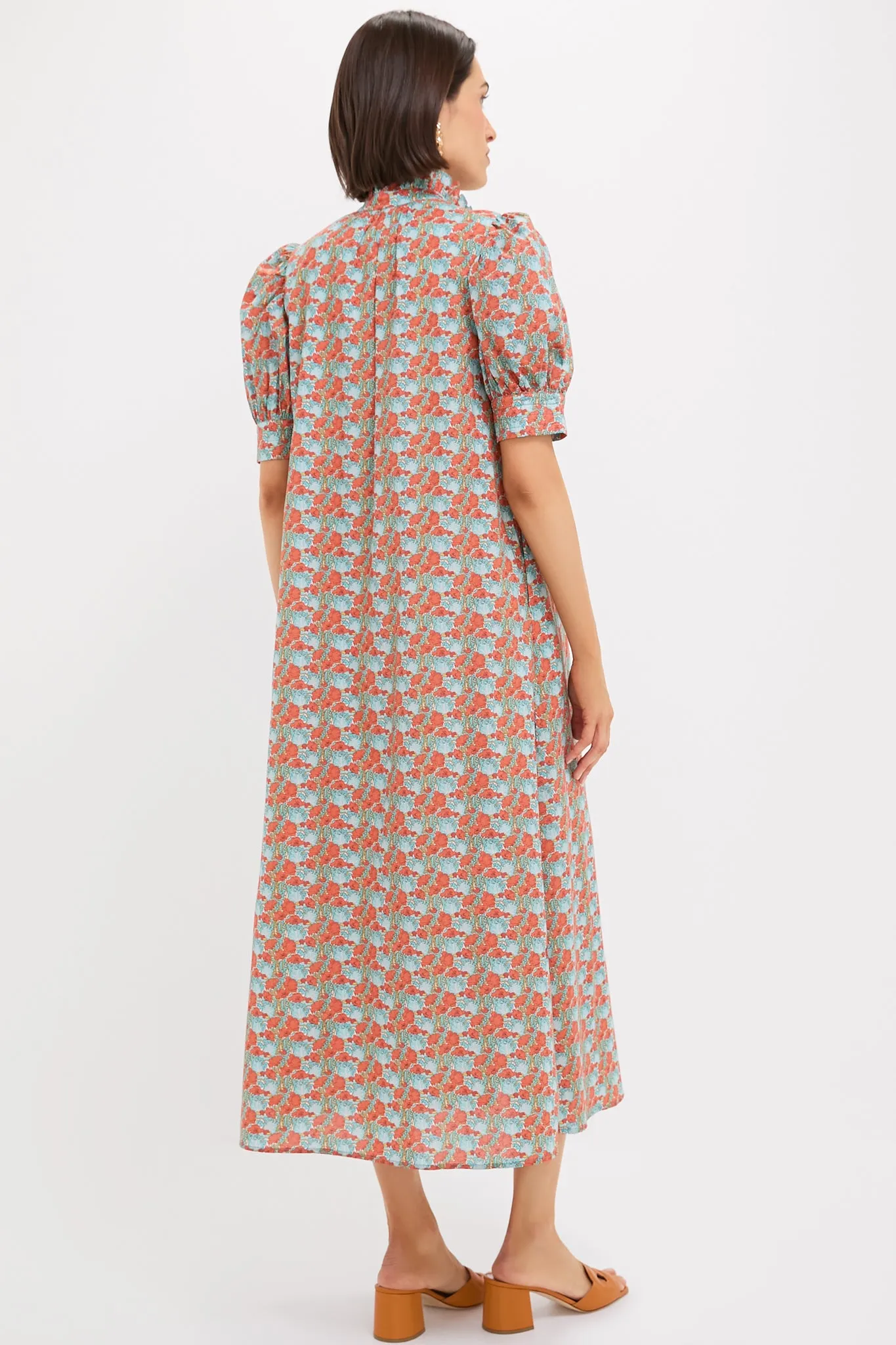 Orange & Blue Floral Louisa Maxi Dress sold by Tuckernuck product image thumbnail 5