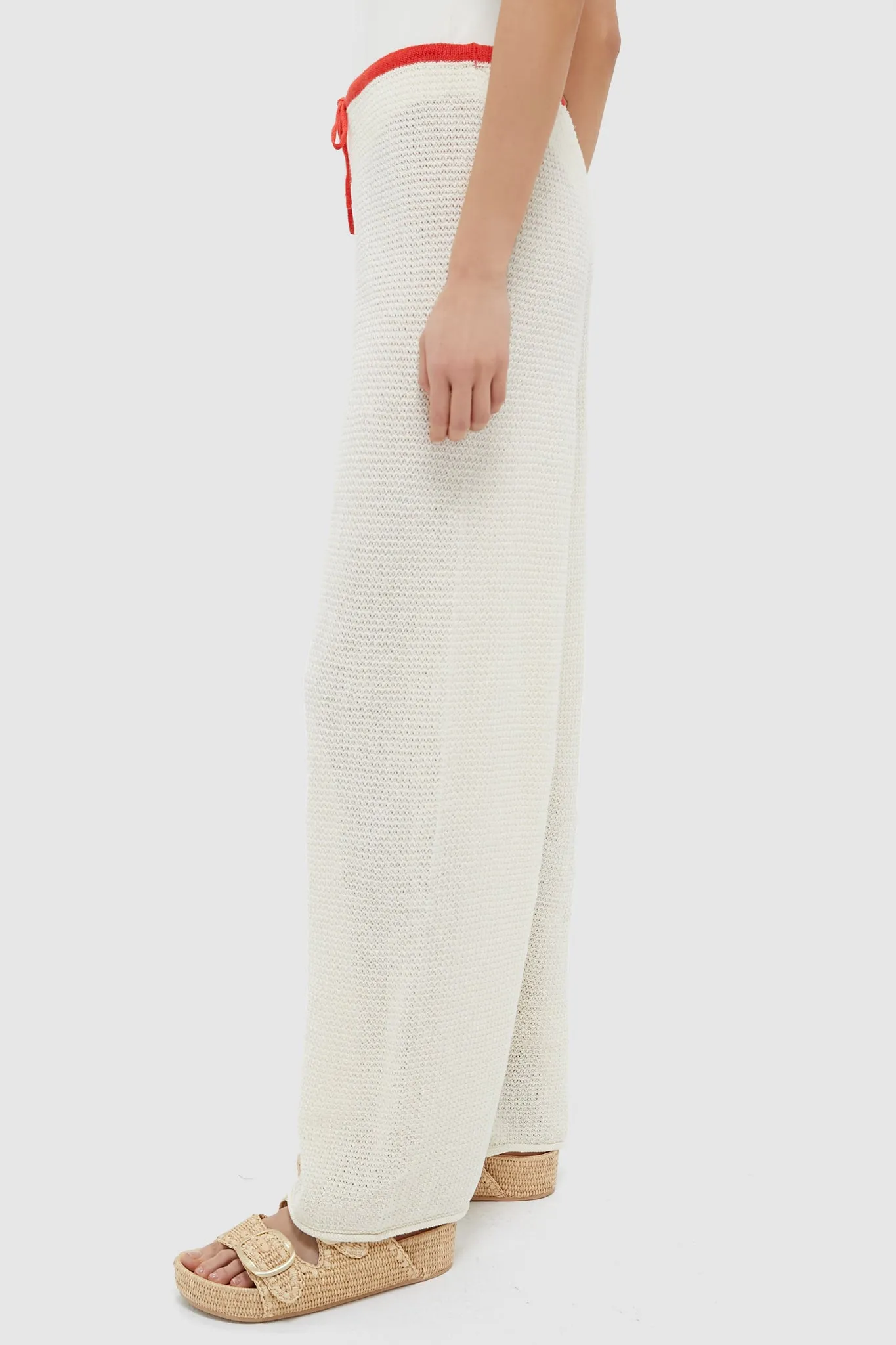 Cream Linen Knit Drawstring Pant sold by Tuckernuck product image thumbnail 3