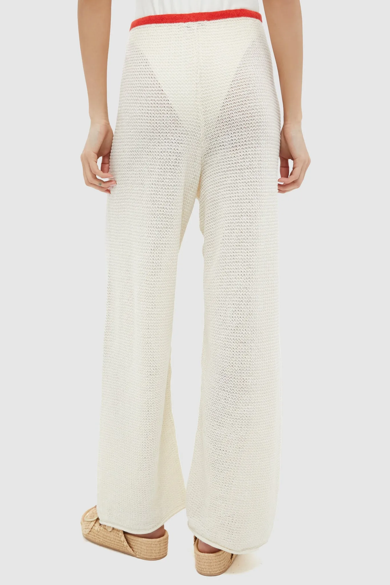 Cream Linen Knit Drawstring Pant sold by Tuckernuck product image thumbnail 4