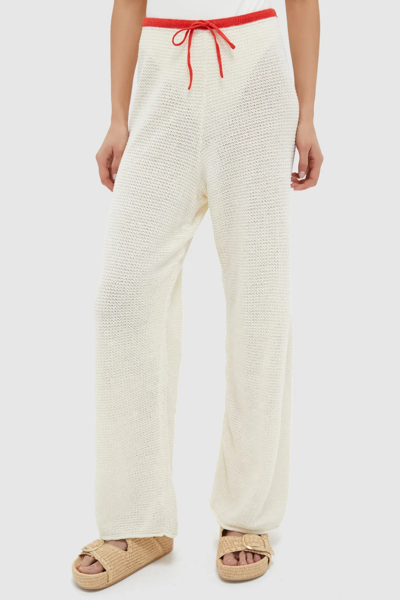 Cream Linen Knit Drawstring Pant sold by Tuckernuck