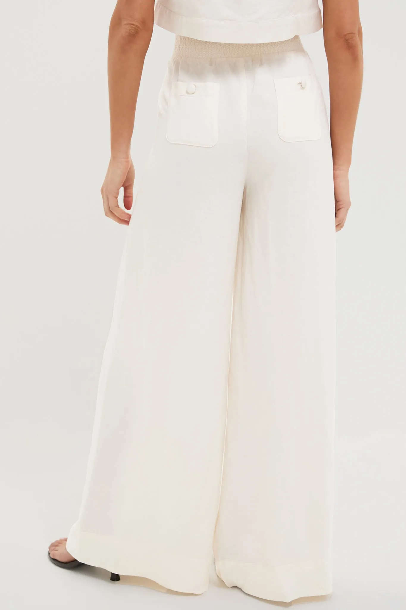 Off-White Button Front Palazzo Pant sold by Tuckernuck product image thumbnail 4