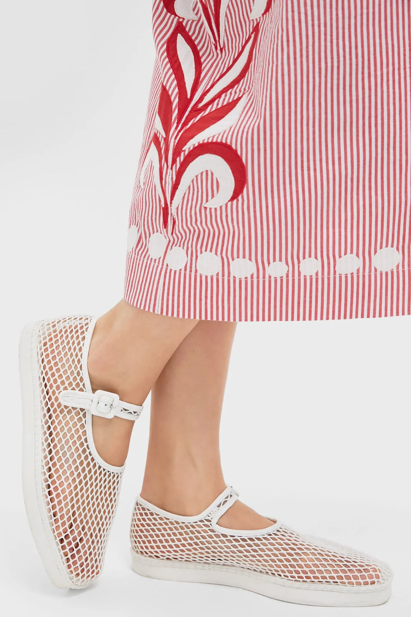 White Netted Mesh Rita Mary Janes sold by Tuckernuck product image thumbnail 3