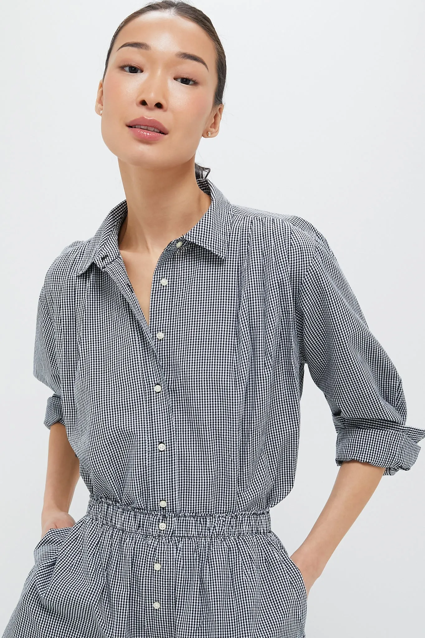 Black and White Gingham The Society Top sold by Tuckernuck