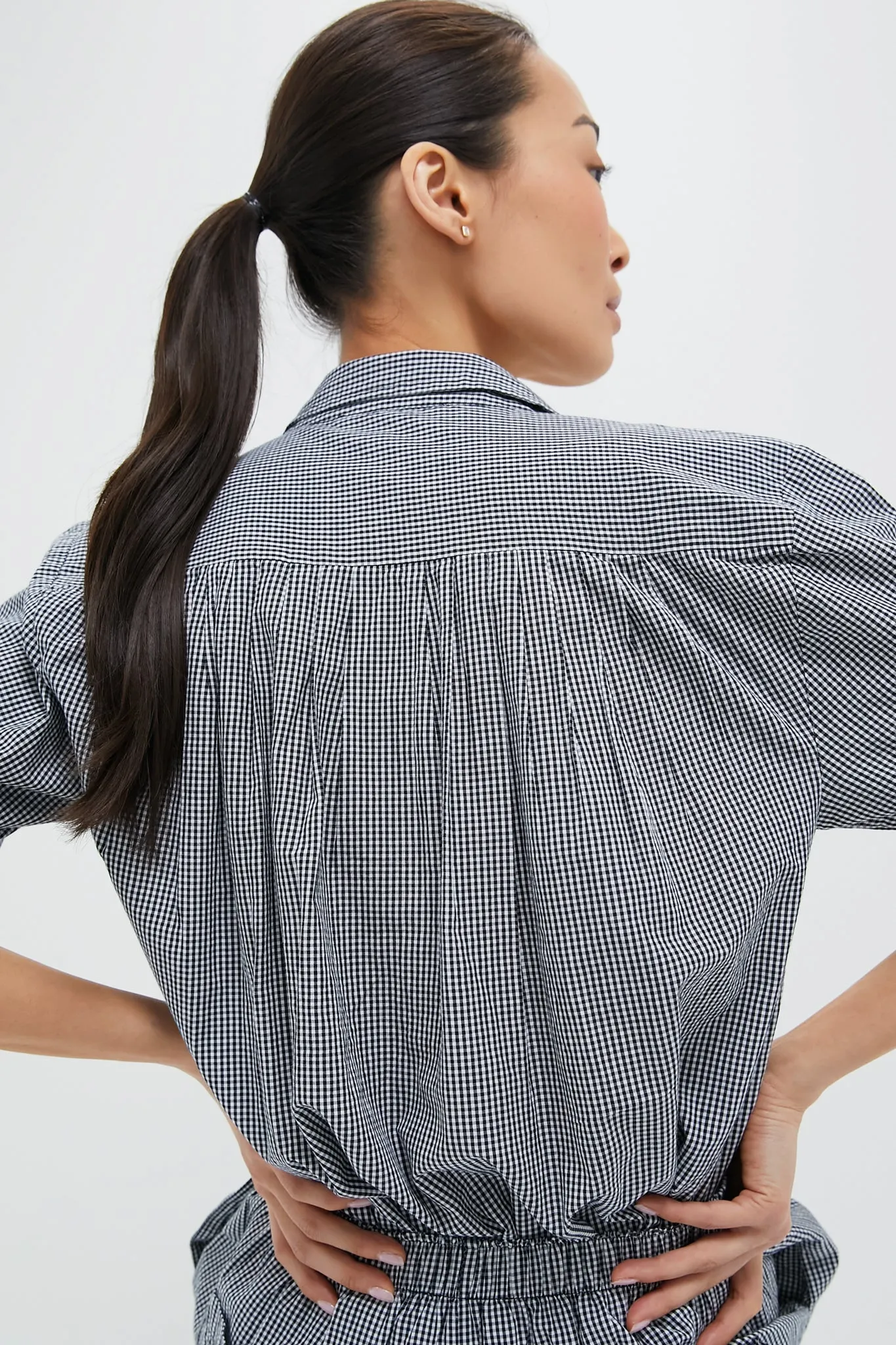 Black and White Gingham The Society Top sold by Tuckernuck product image thumbnail 5