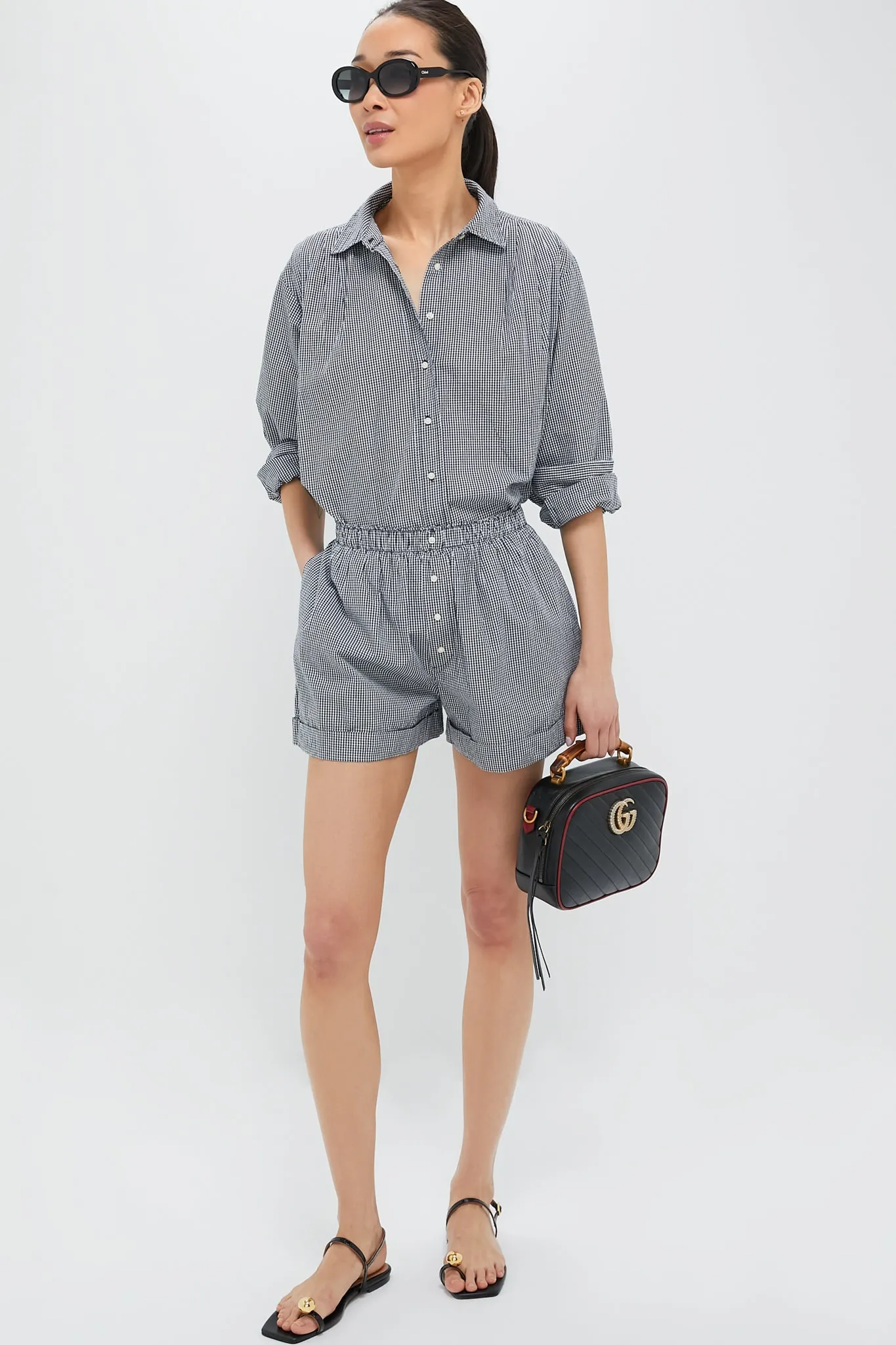 Black and White Gingham The Society Top sold by Tuckernuck product image thumbnail 2