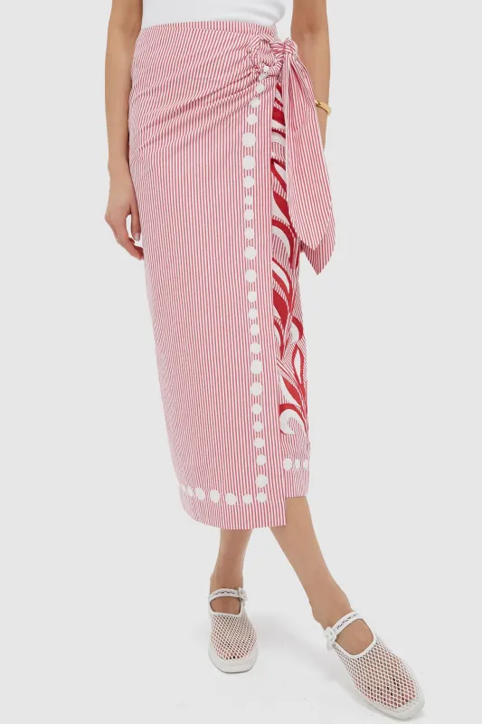 Red Stripe Loren Skirt sold by Tuckernuck