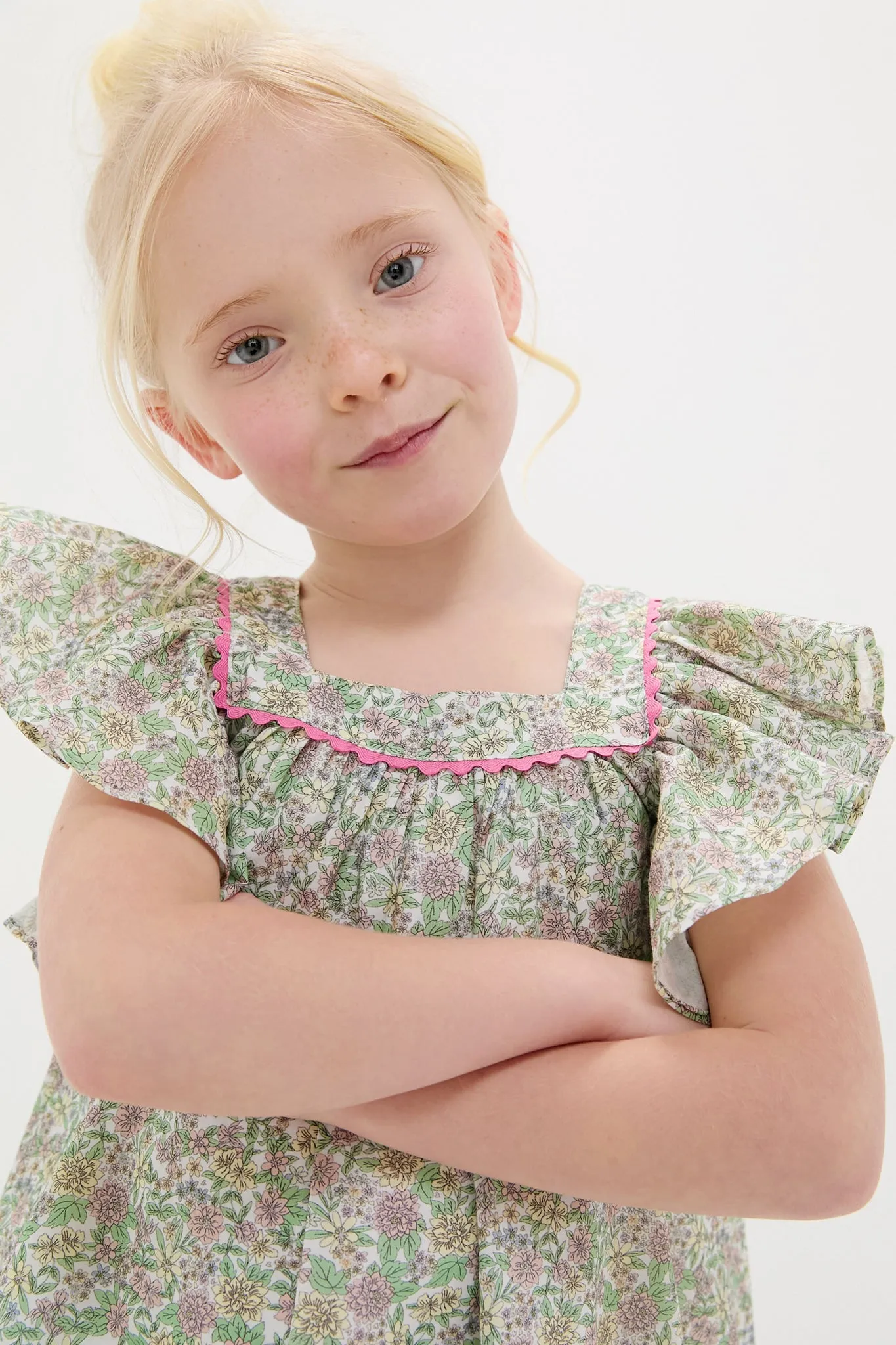 Orange Floral Ocra A-Line Dress sold by Tuckernuck product image thumbnail 4