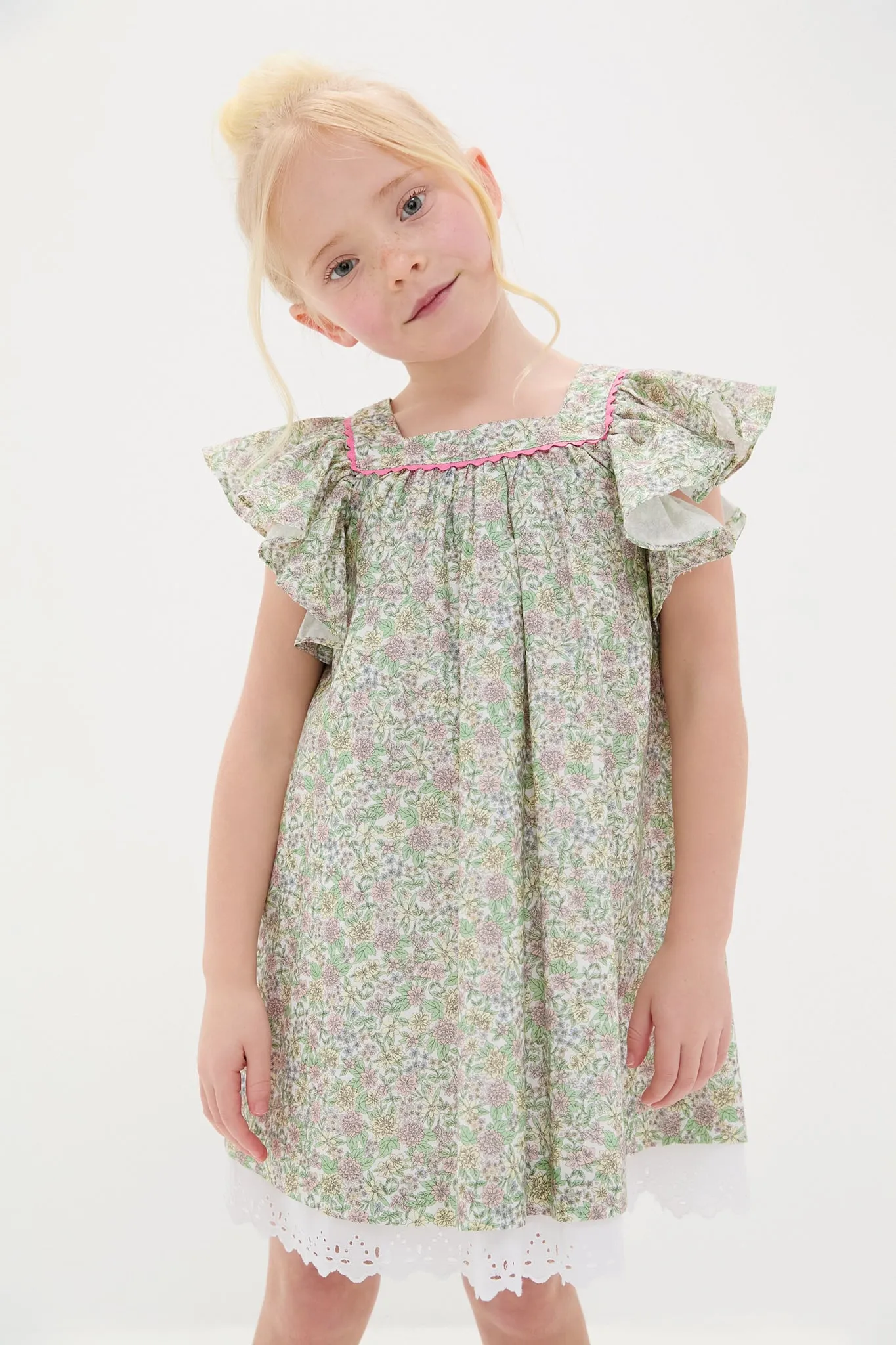 Orange Floral Ocra A-Line Dress sold by Tuckernuck