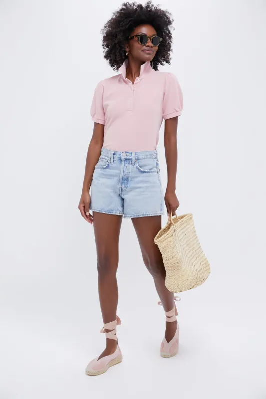 Pink Pique Puff Sleeve Peggy Polo sold by Tuckernuck