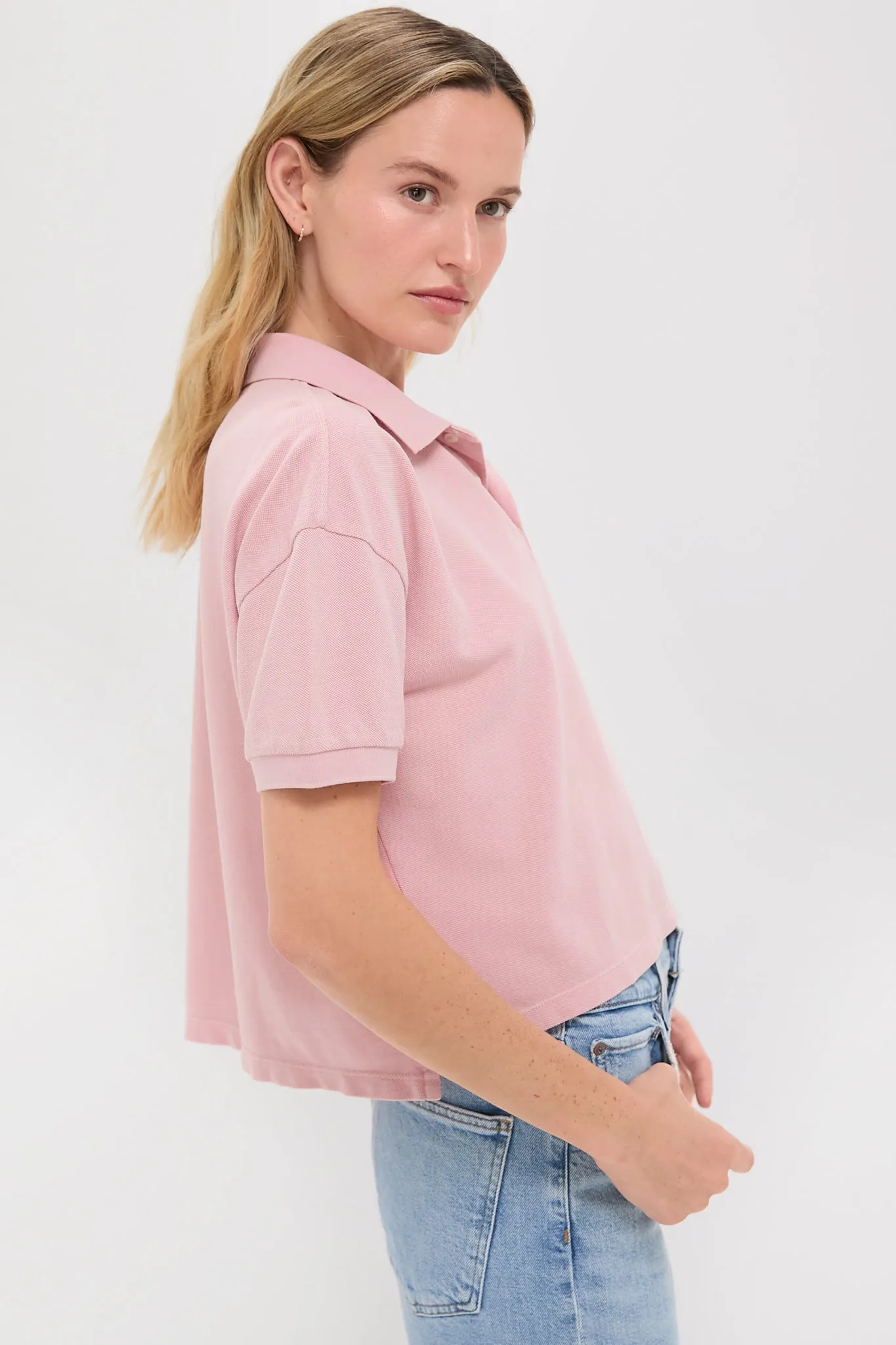 Pink Pique Holmes Boyfriend Polo sold by Tuckernuck product image thumbnail 3