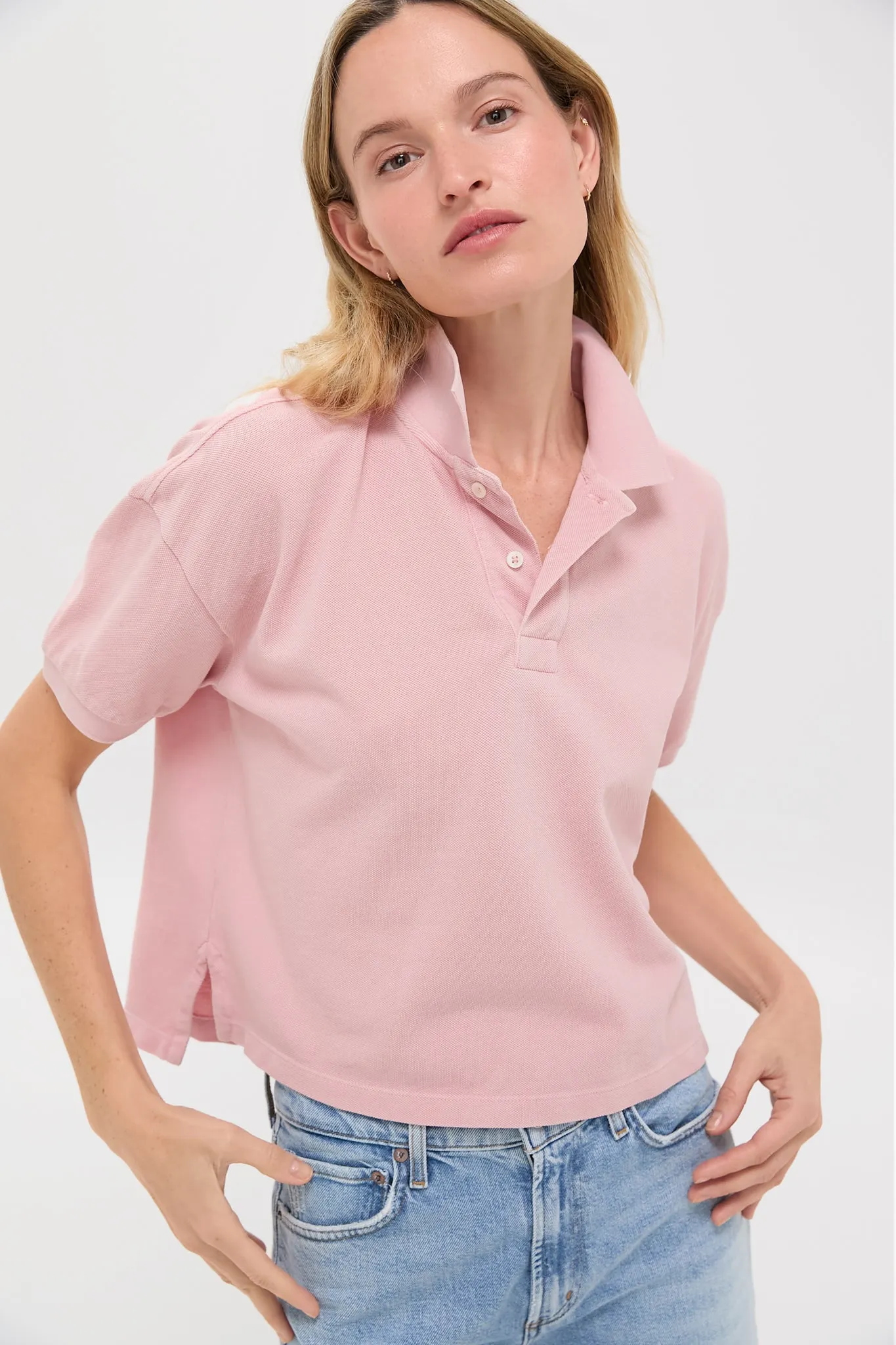 Pink Pique Holmes Boyfriend Polo sold by Tuckernuck product image thumbnail 2