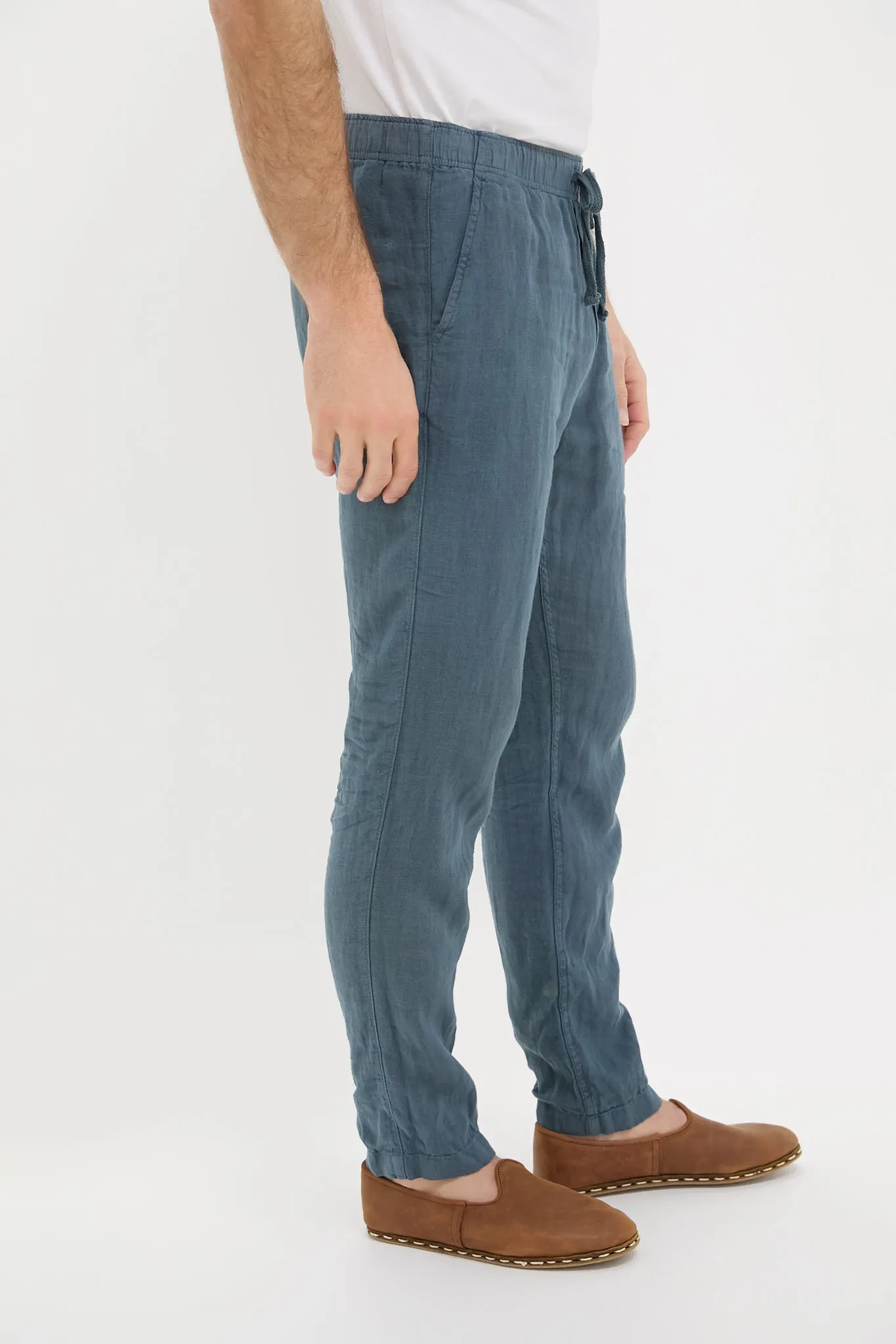 Look Out Navy Linen Drawstring Pant sold by Tuckernuck product image thumbnail 3