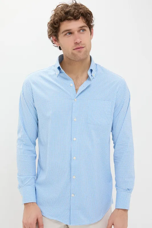 Seaport Blue Derwent Performance Twill Sport Shirt sold by Tuckernuck