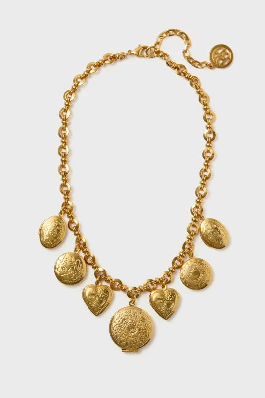 Gold Locket Necklace sold by Tuckernuck