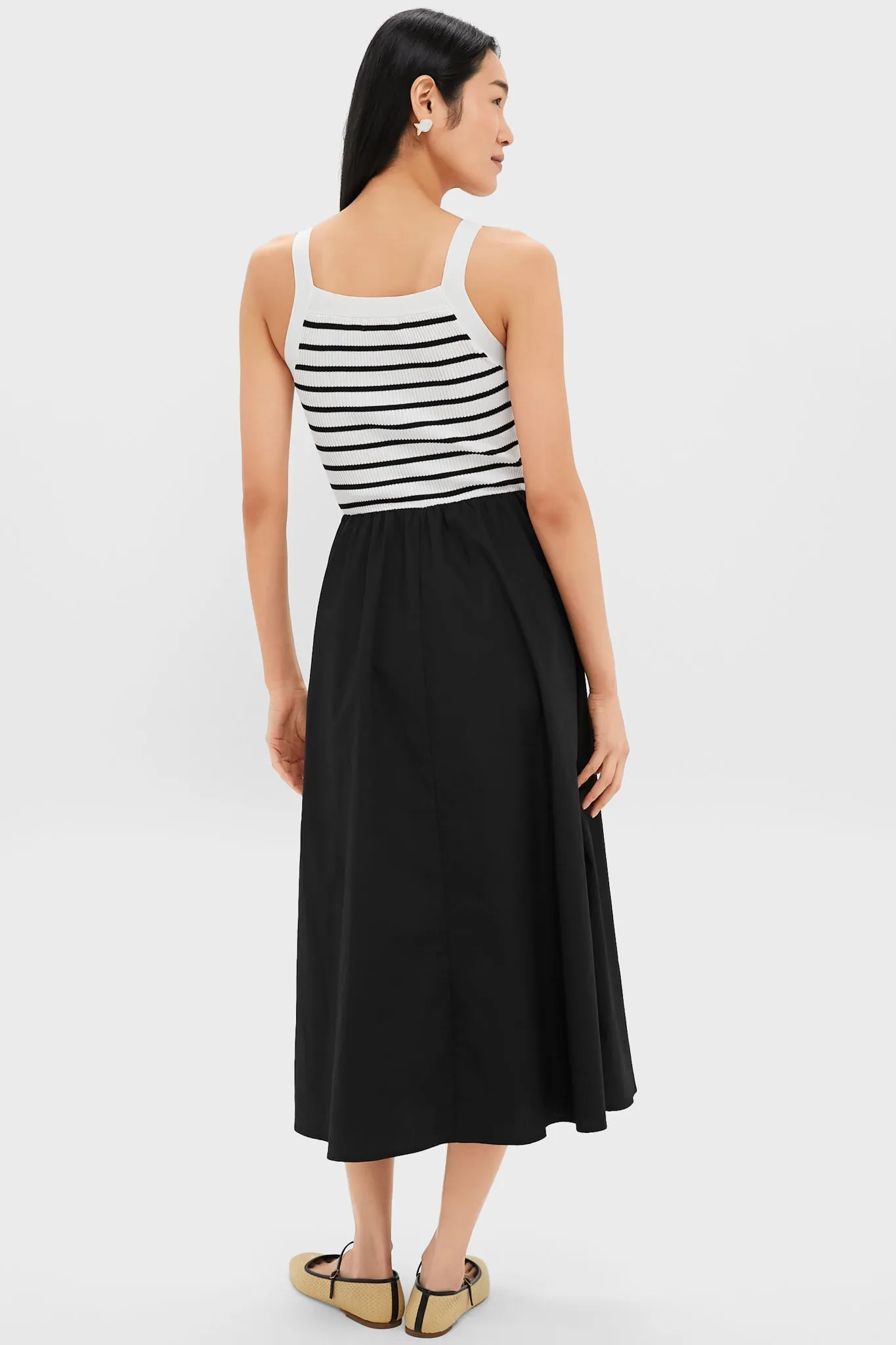 Black Striped Midi Dress sold by Tuckernuck product image thumbnail 4