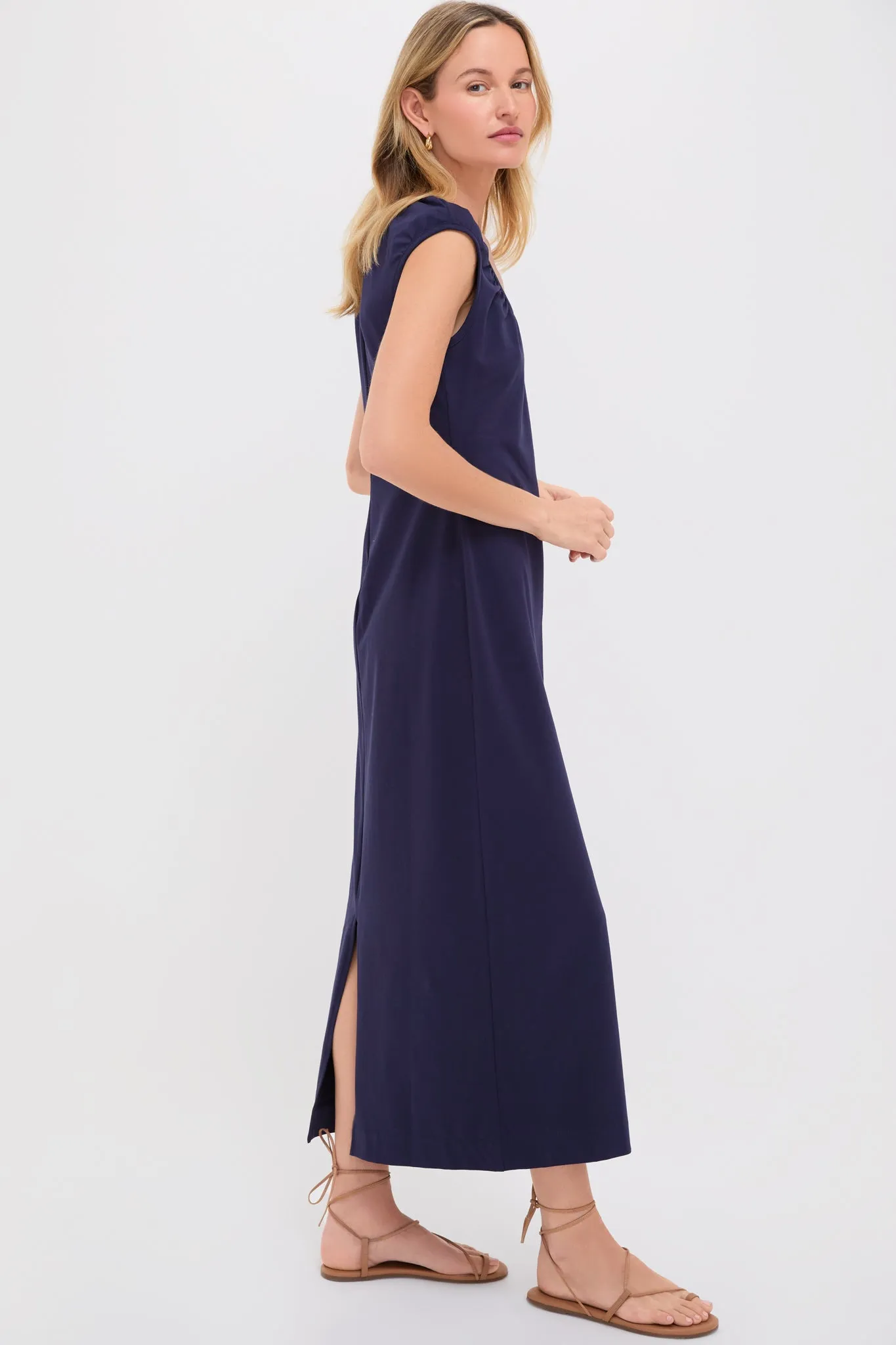 Navy Paula Knit Dress sold by Tuckernuck product image thumbnail 3