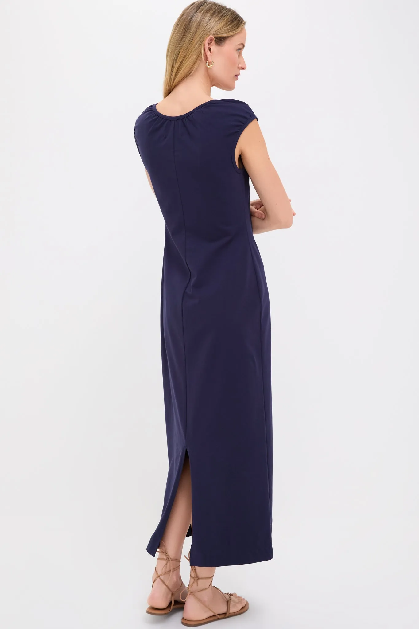 Navy Paula Knit Dress sold by Tuckernuck product image thumbnail 4