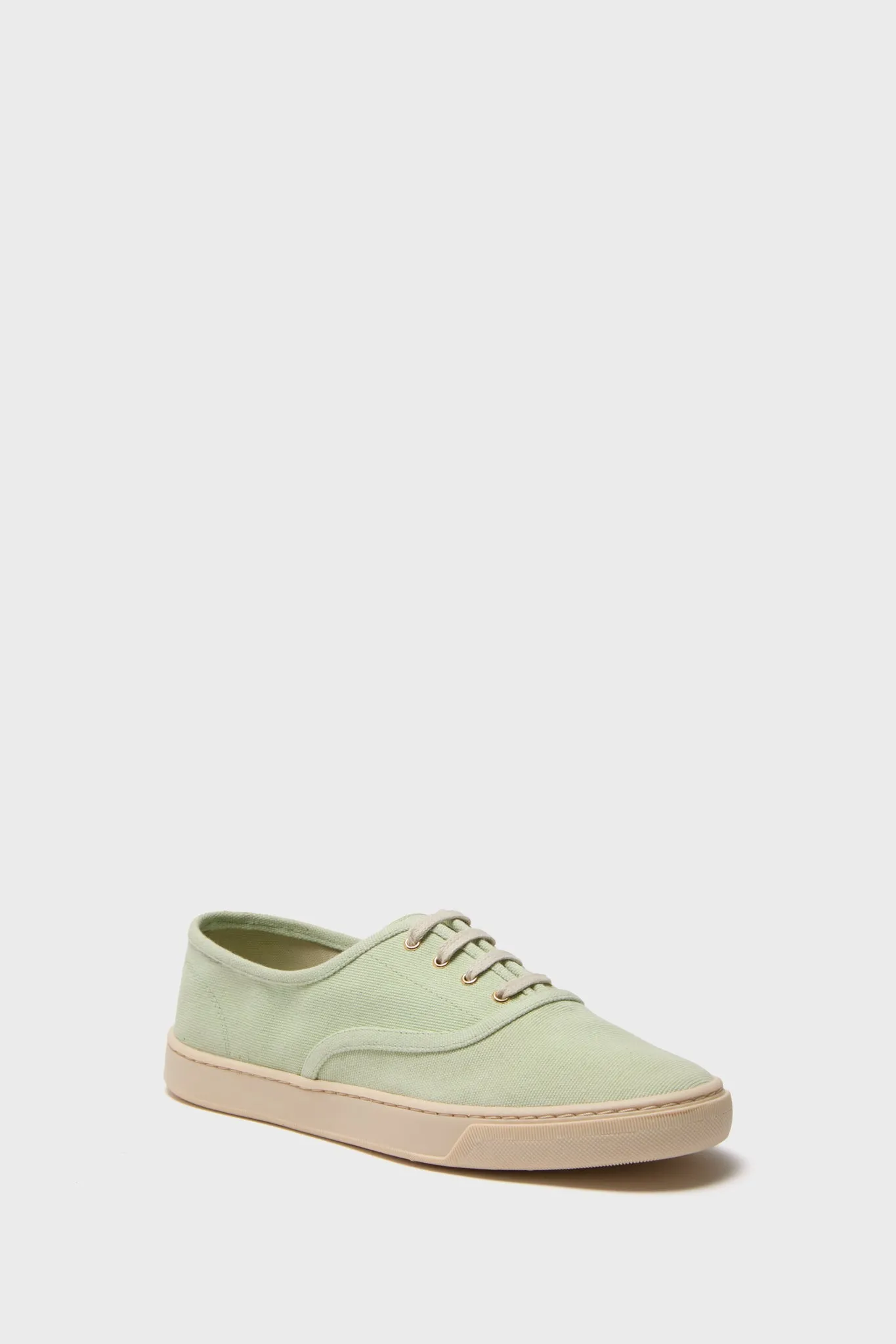 Pistachio Canvas Bea Sneakers sold by Tuckernuck