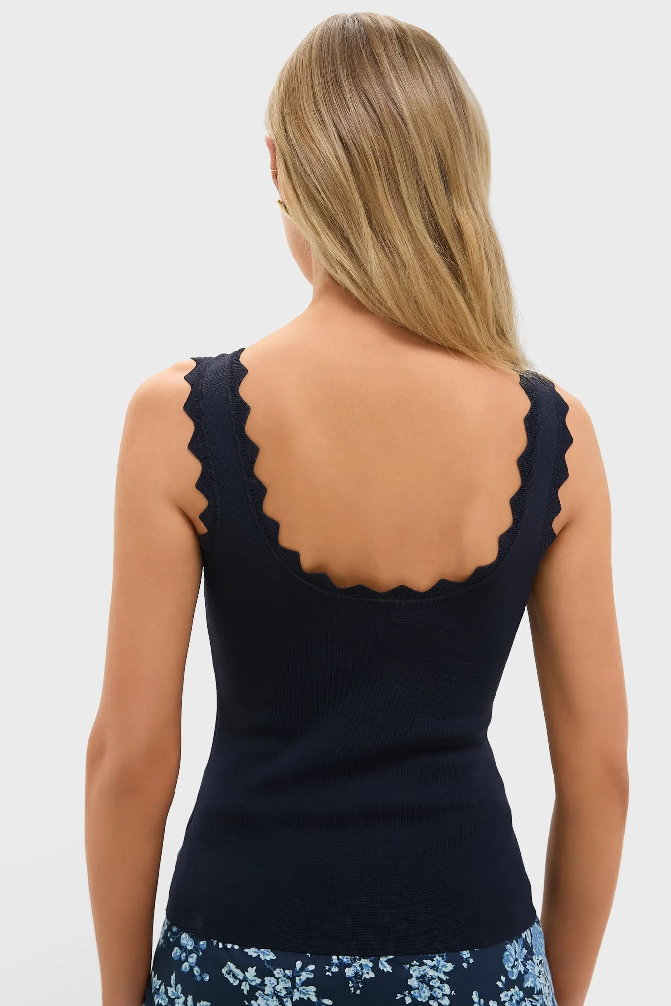 Navy Ric Rac Compression Tank sold by Tuckernuck product image thumbnail 4