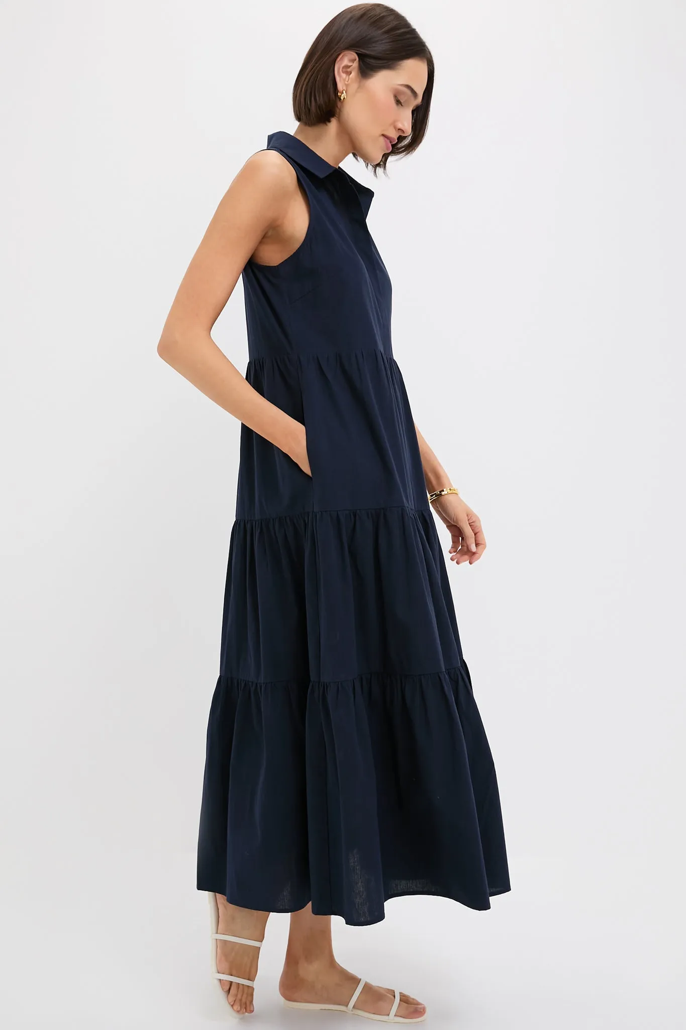 Navy Sleeveless Mabel Maxi Dress sold by Tuckernuck product image thumbnail 3