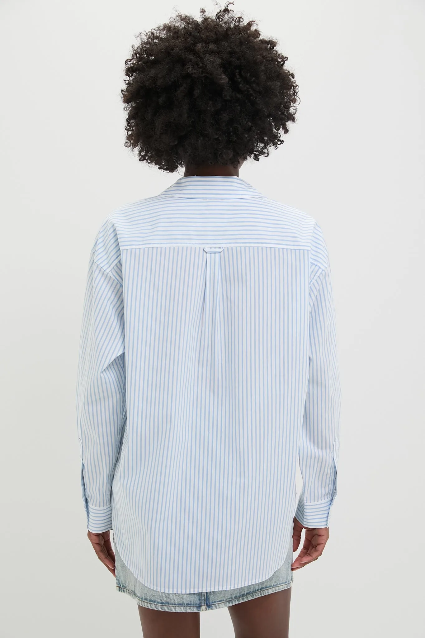 Chambray and White Stripe Wexler Button Down sold by Tuckernuck product image thumbnail 4
