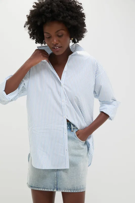 Chambray and White Stripe Wexler Button Down sold by Tuckernuck