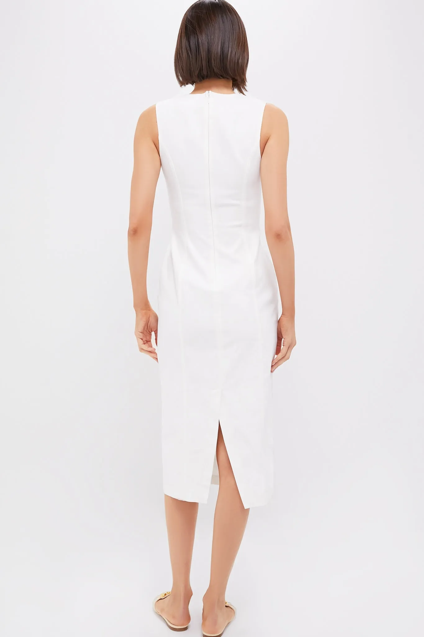 White Stretch Denim Aime Midi Dress sold by Tuckernuck product image thumbnail 4