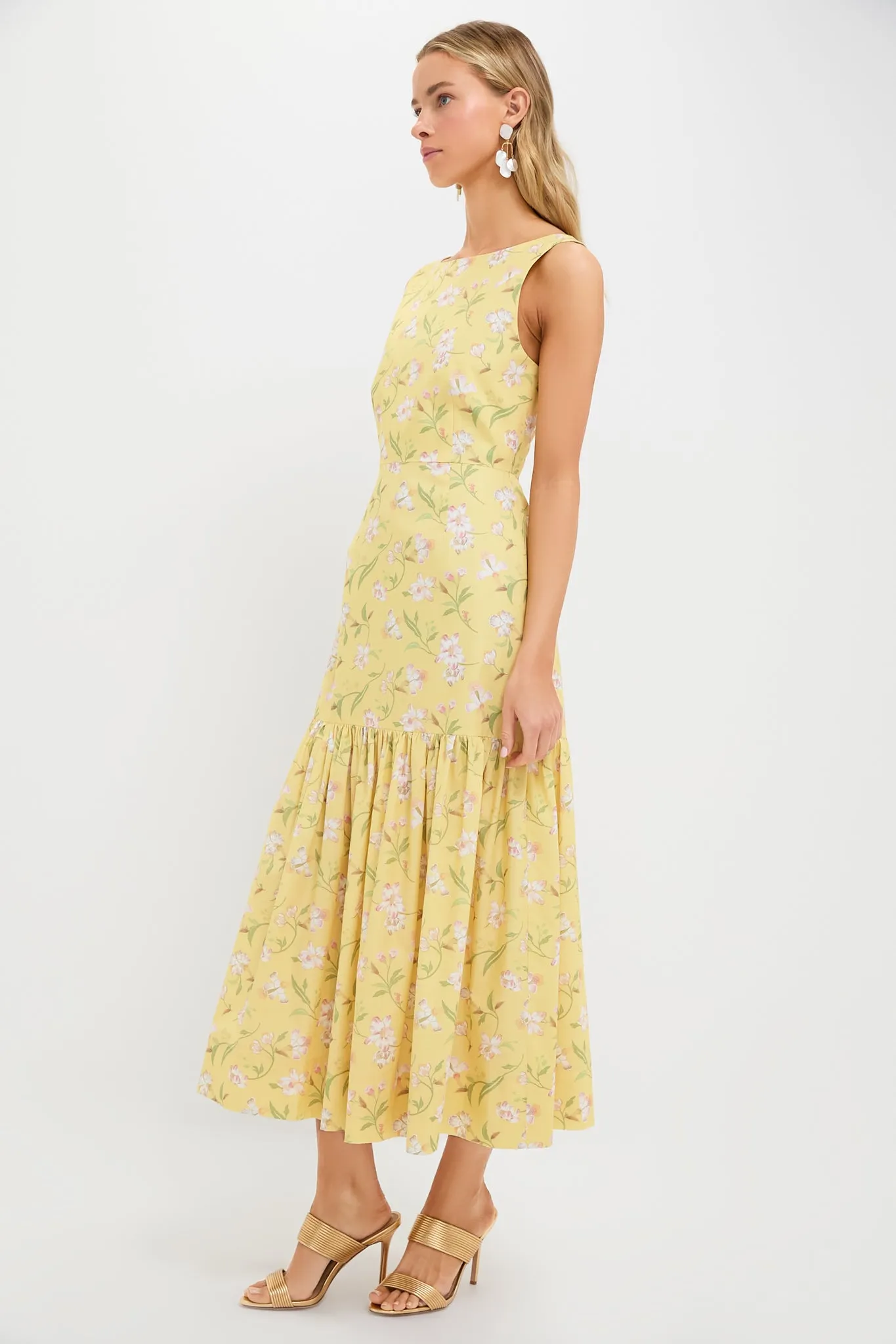 Yellow Hibiscus Low-Back Dress sold by Tuckernuck product image thumbnail 3