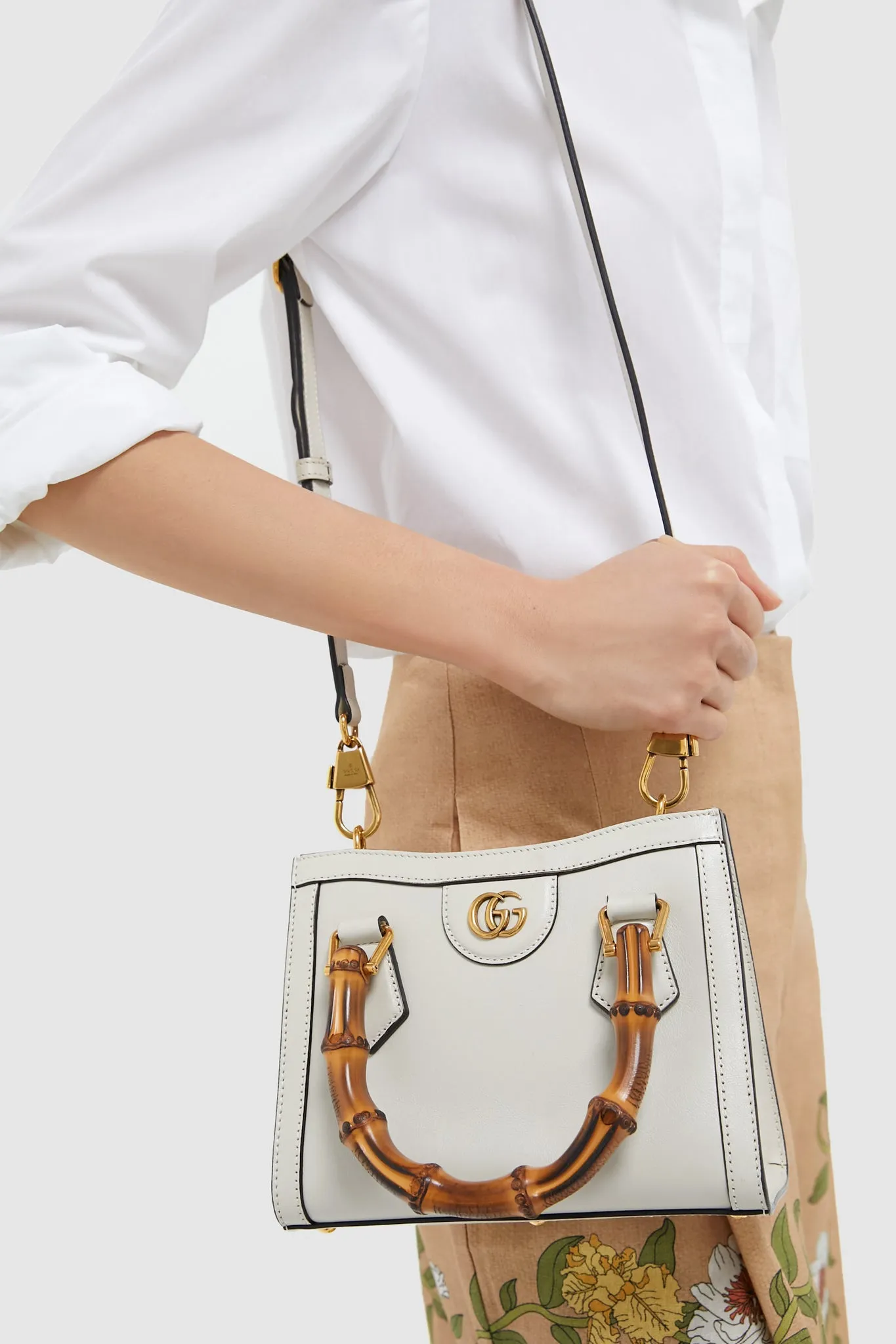Gucci Ivory Diana Bamboo Handle Mini Tote sold by Tuckernuck product image thumbnail 3
