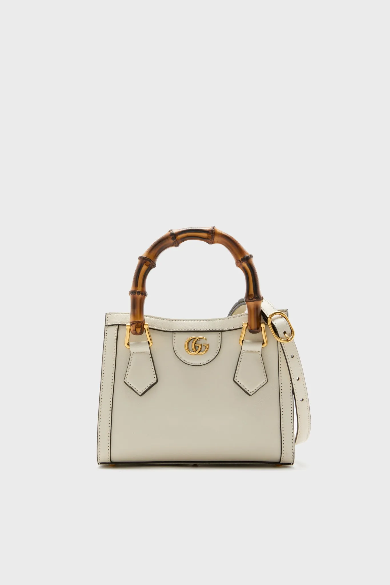 Gucci Ivory Diana Bamboo Handle Mini Tote sold by Tuckernuck