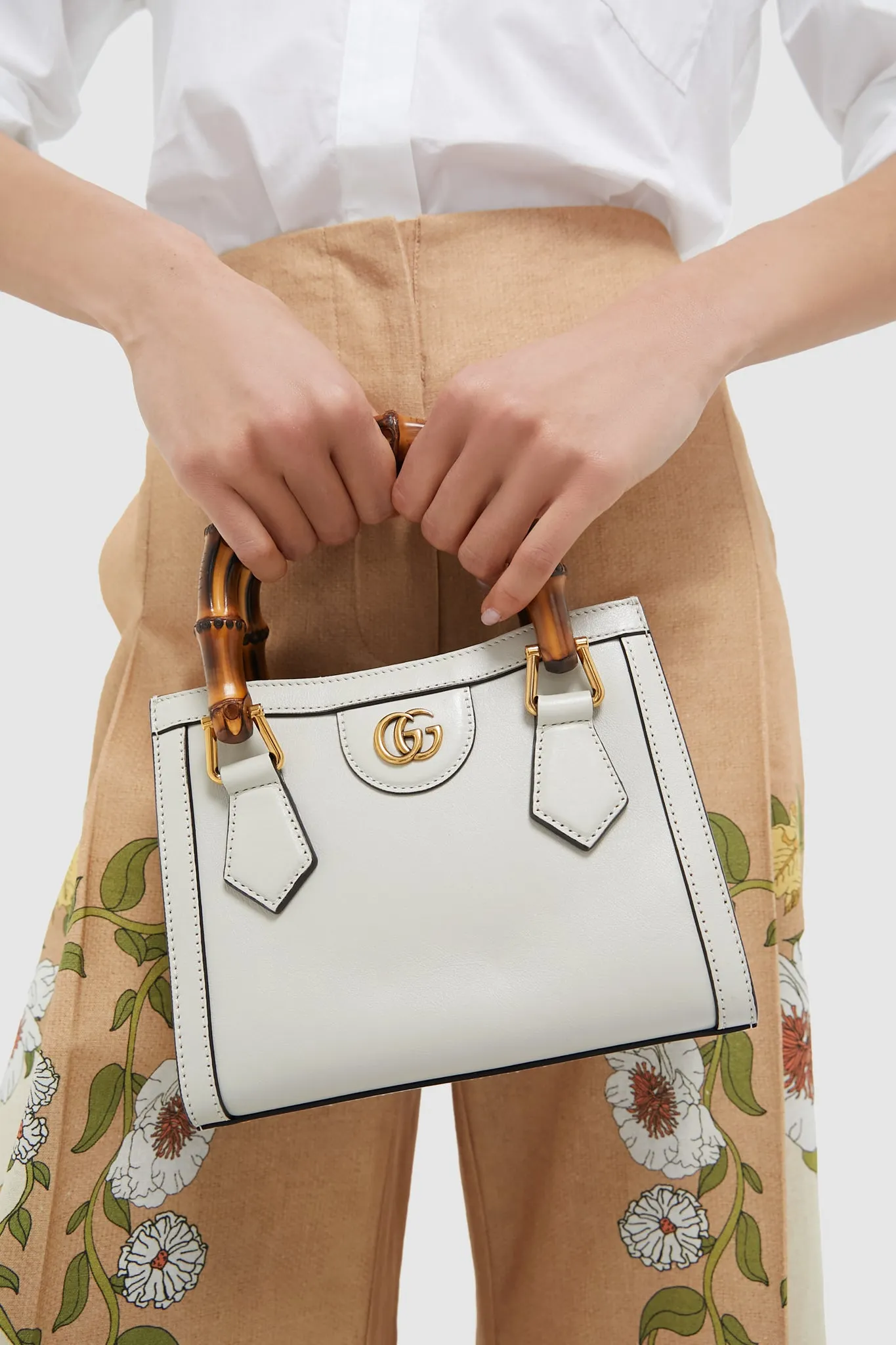 Gucci Ivory Diana Bamboo Handle Mini Tote sold by Tuckernuck product image thumbnail 2