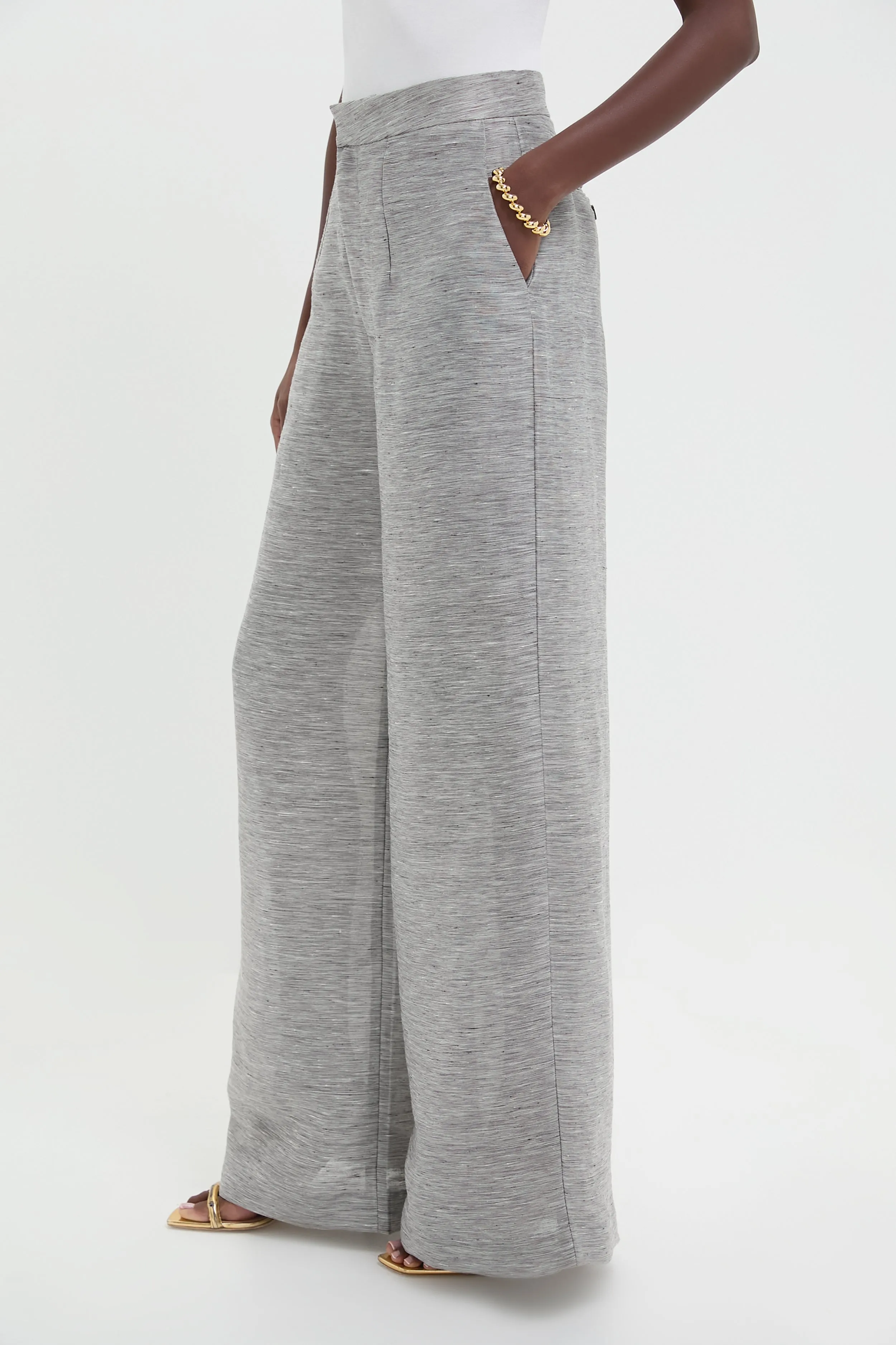 Grey Lenore Veil Stripes Pants sold by Tuckernuck product image thumbnail 3