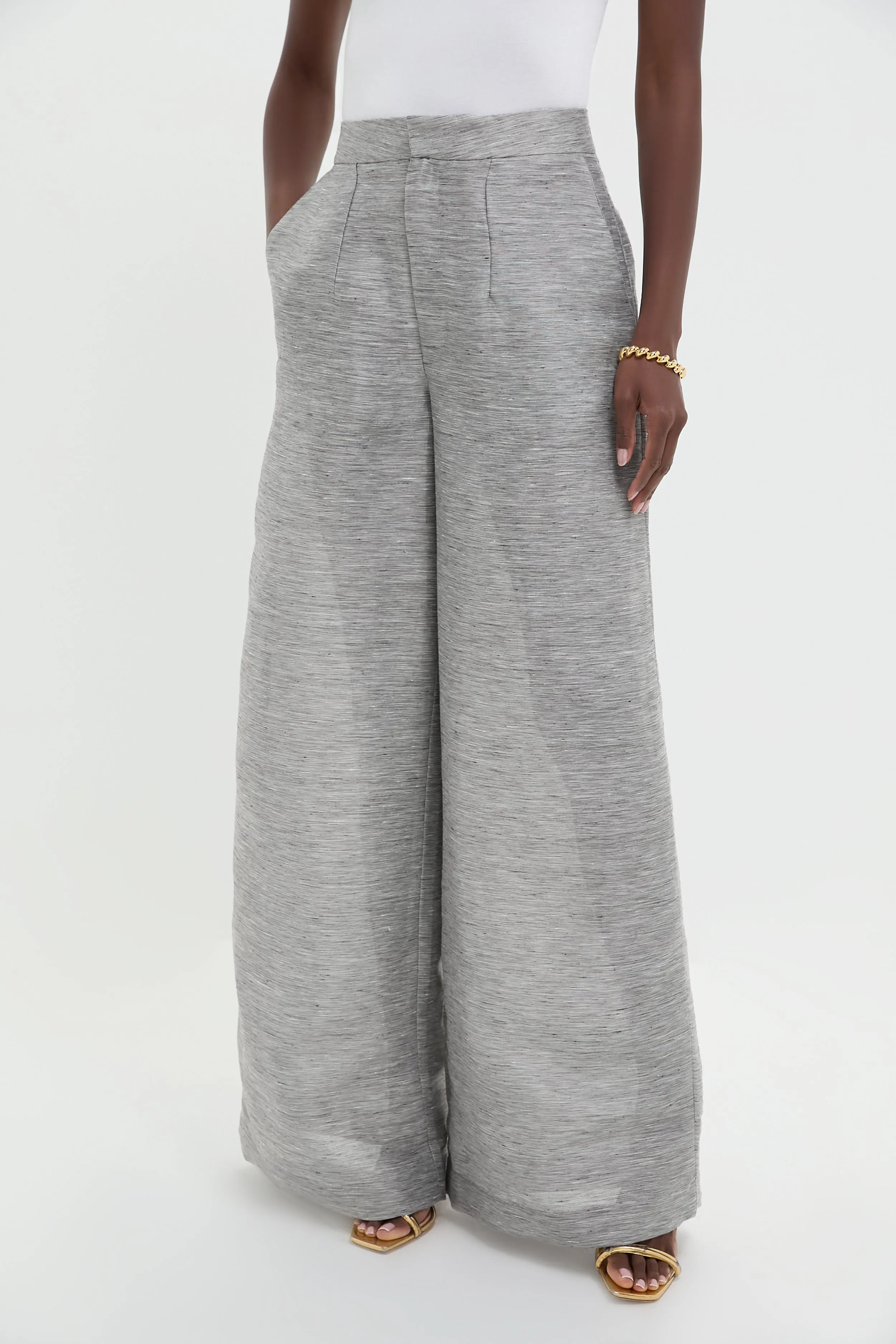 Grey Lenore Veil Stripes Pants sold by Tuckernuck