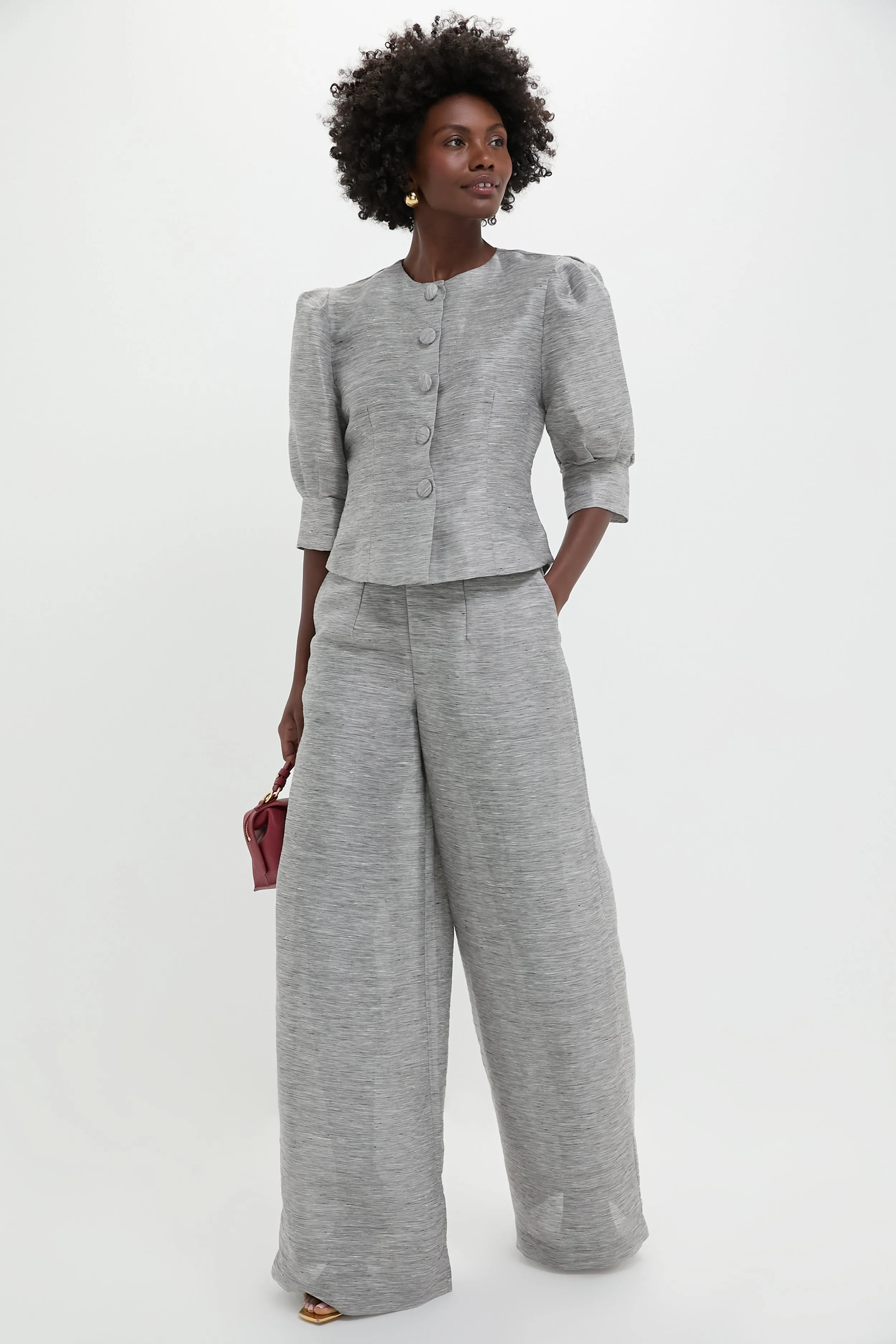 Grey Lenore Veil Stripes Pants sold by Tuckernuck product image thumbnail 2