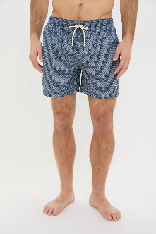 Navy Shell Swim Shorts sold by Tuckernuck