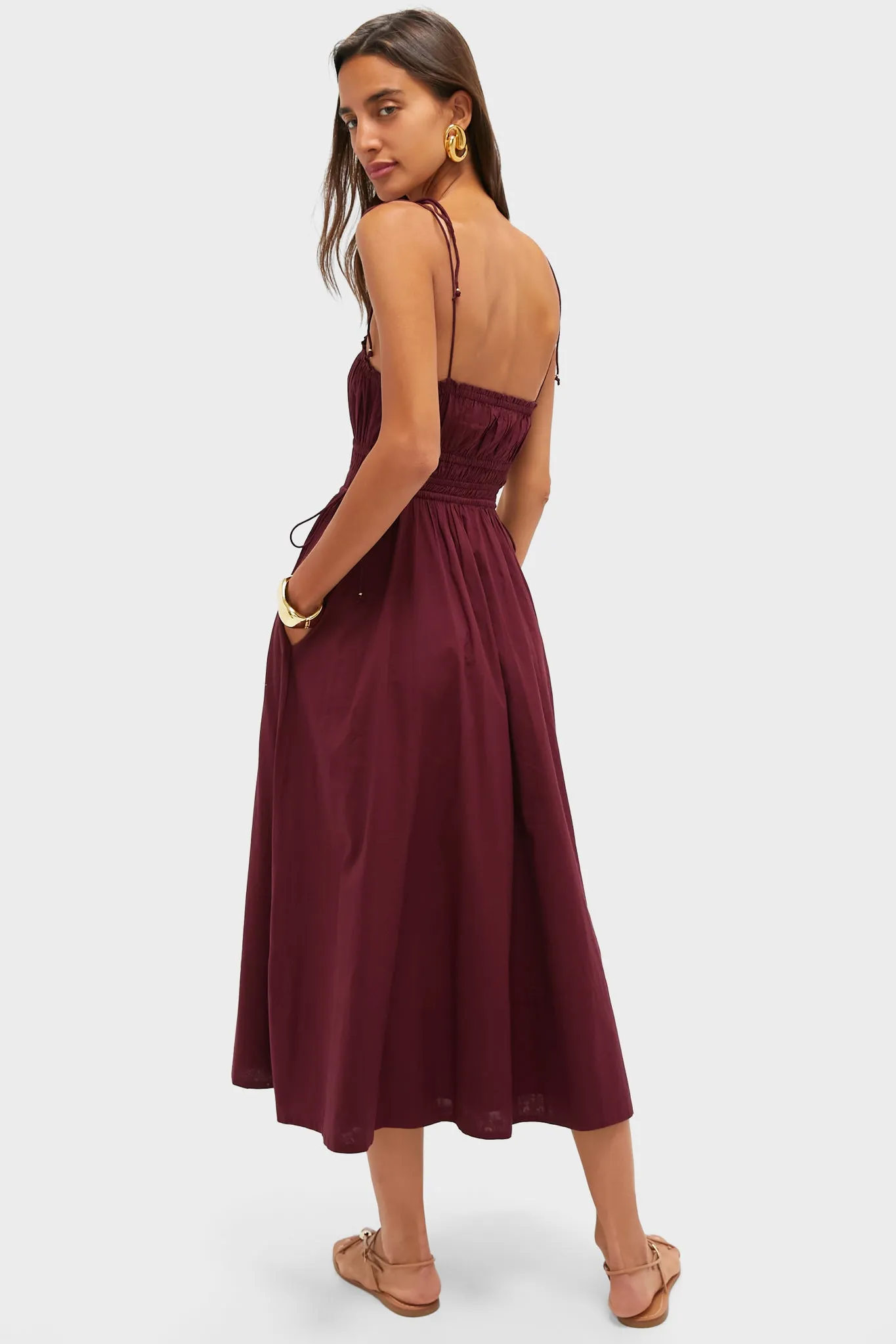 Bordeaux Eldora Midi Dress sold by Tuckernuck product image thumbnail 4