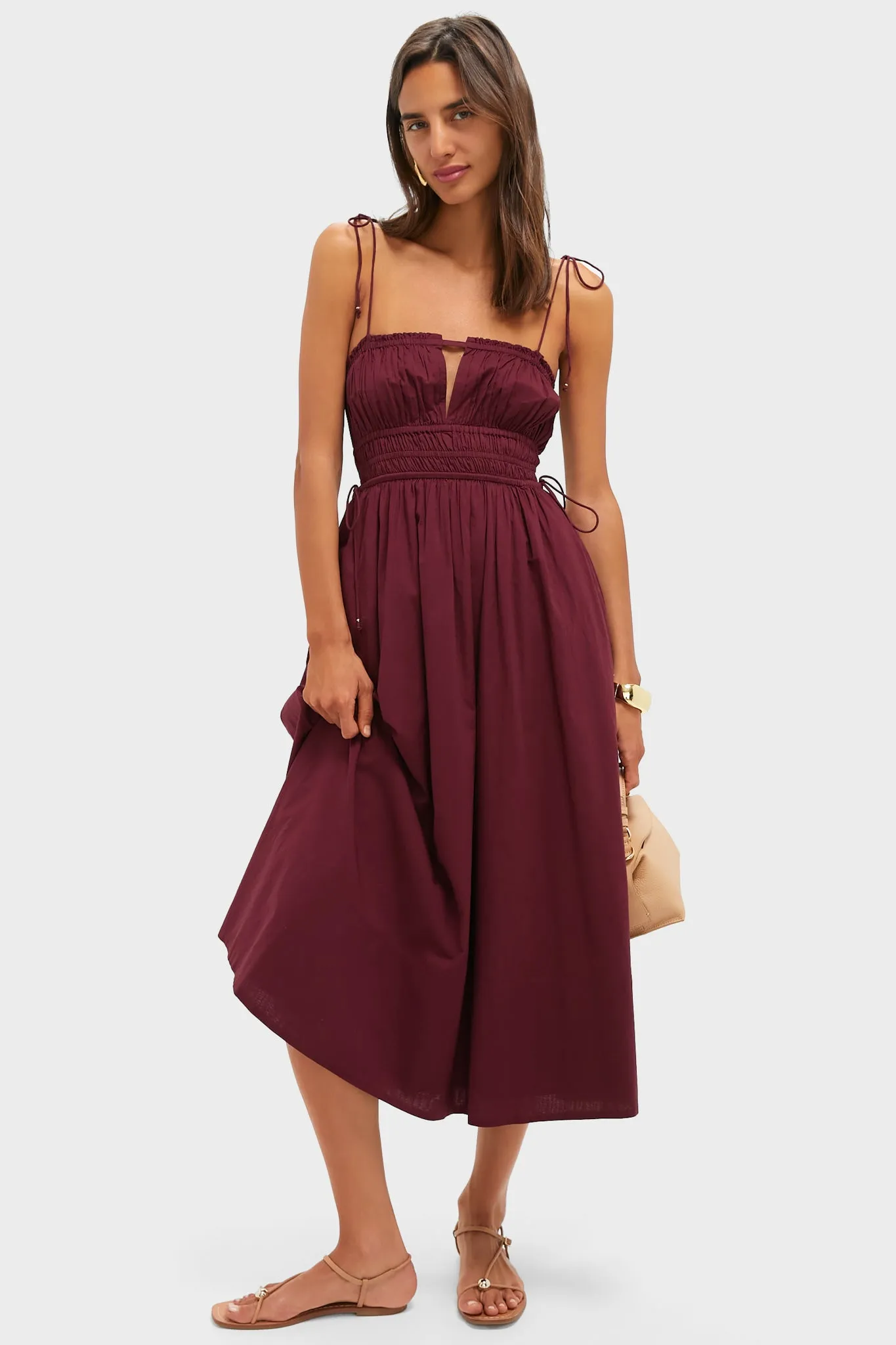 Bordeaux Eldora Midi Dress sold by Tuckernuck product image thumbnail 2